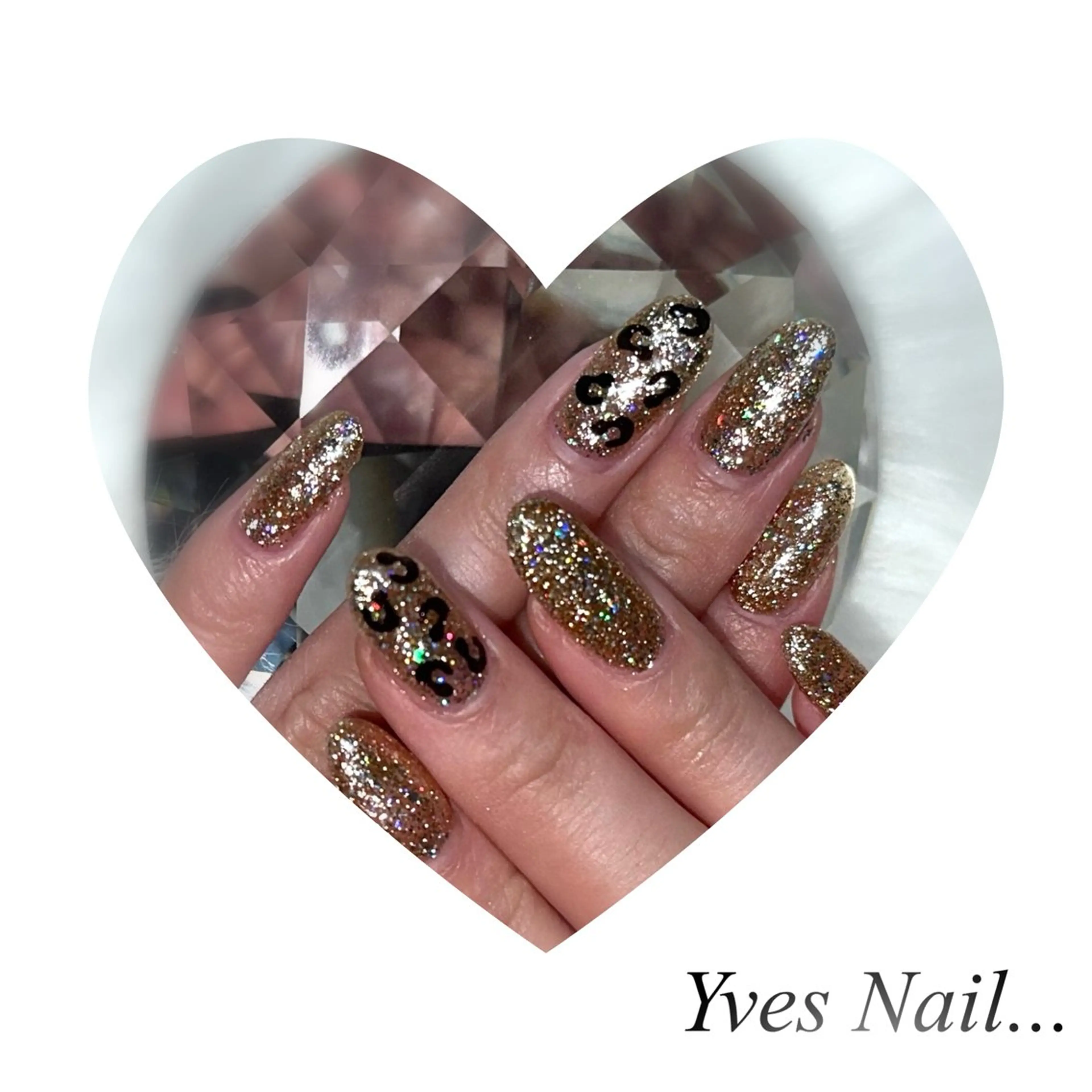 ネイル アニマル柄 キラキラネイル ラメ(グリッター) ハンドネイル kanno yのネイルデザイン