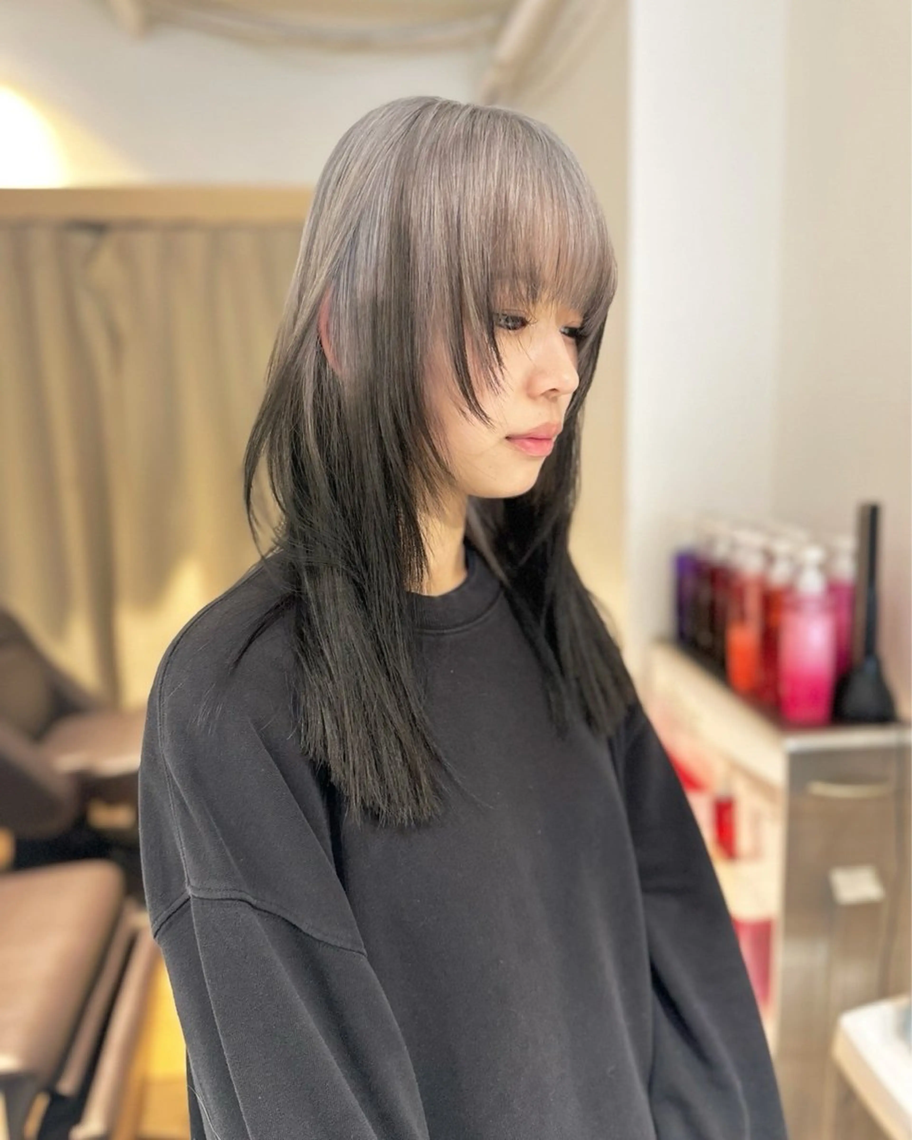 ロング カラー 韓国ヘア rin🎀のヘアスタイル