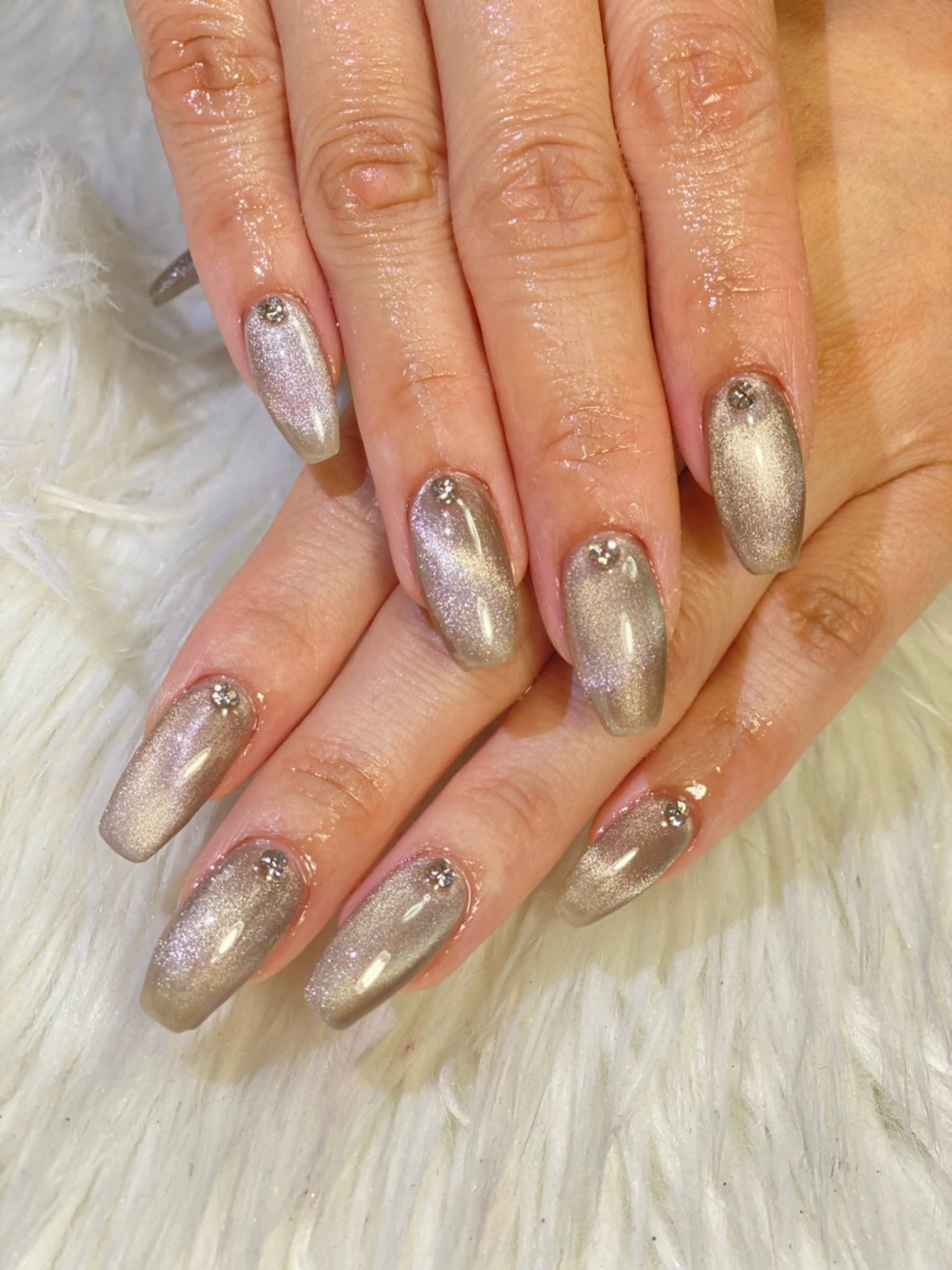 ネイル マグネットネイル スクエアネイル Esthetic Will所属・will 有希のネイルデザイン