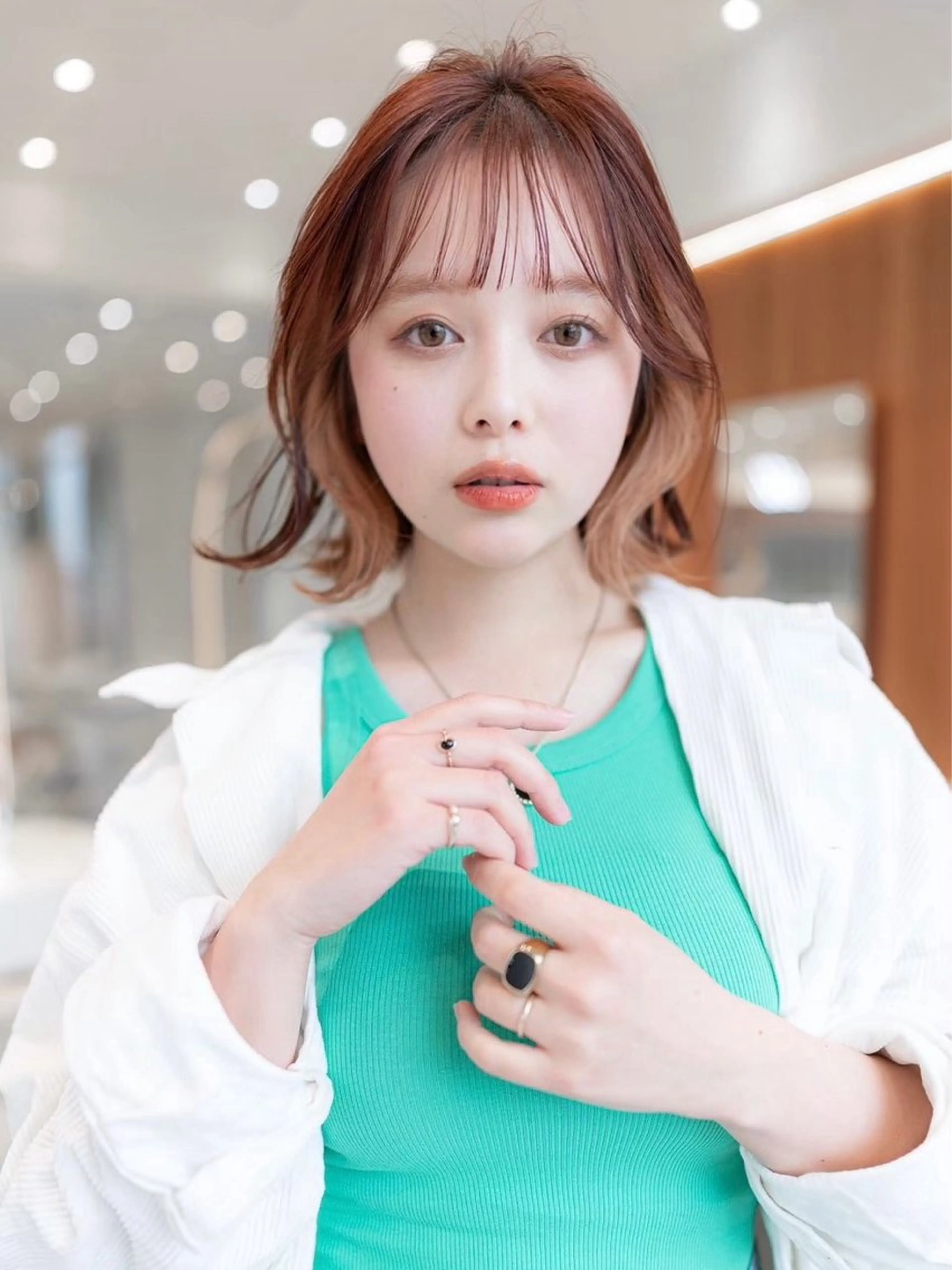 ミディアム カラー カット ヘアカラー トリートメント Carelly   髪質改善トリートメント&ヘッドスパ　成増　【ケアリー】所属・横尾 奈津美のヘアスタイル