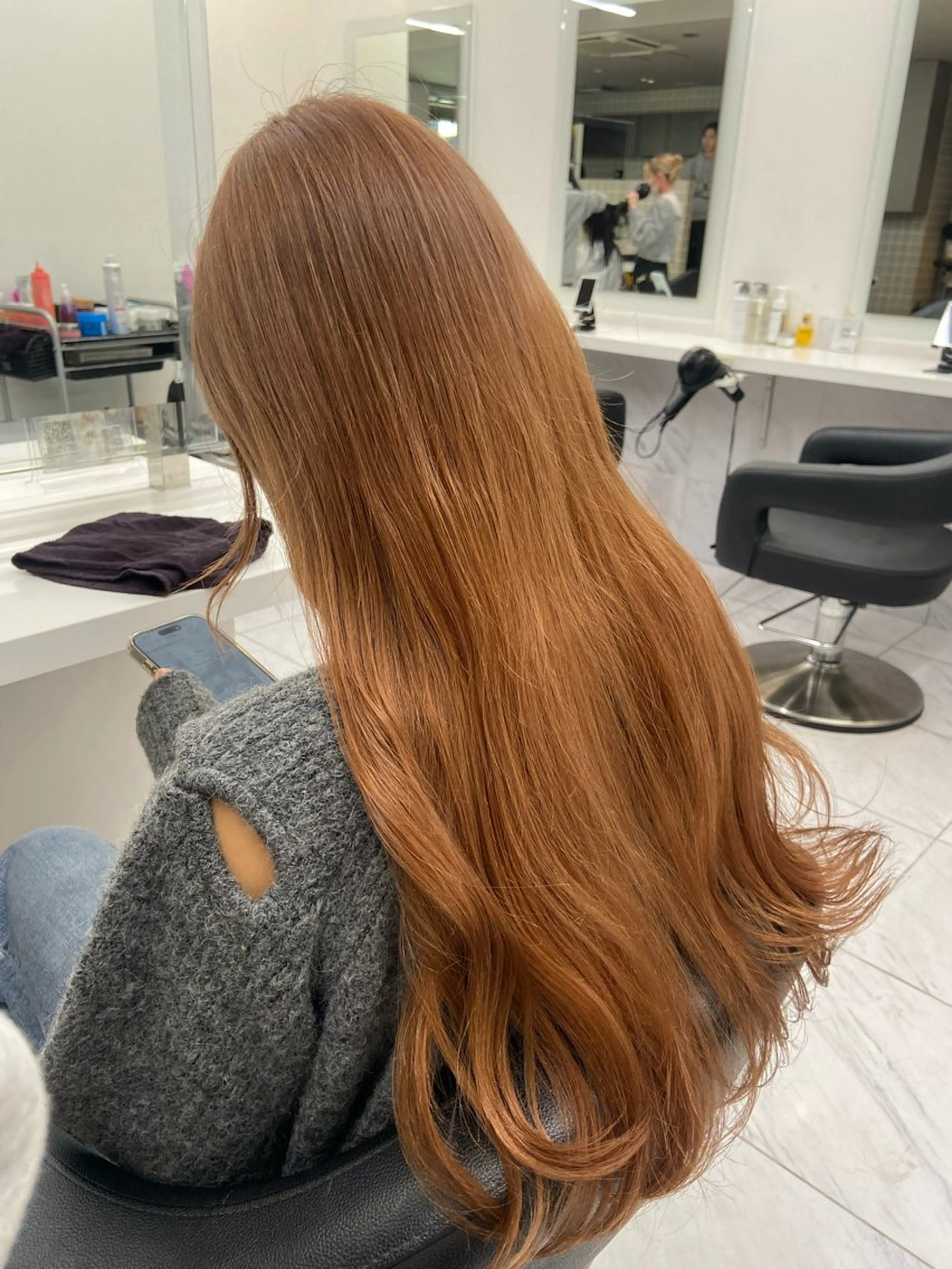 セミロング カラー ヘアアレンジ flammeum所属・ハイトーン/ボブ /misakiのヘアスタイル