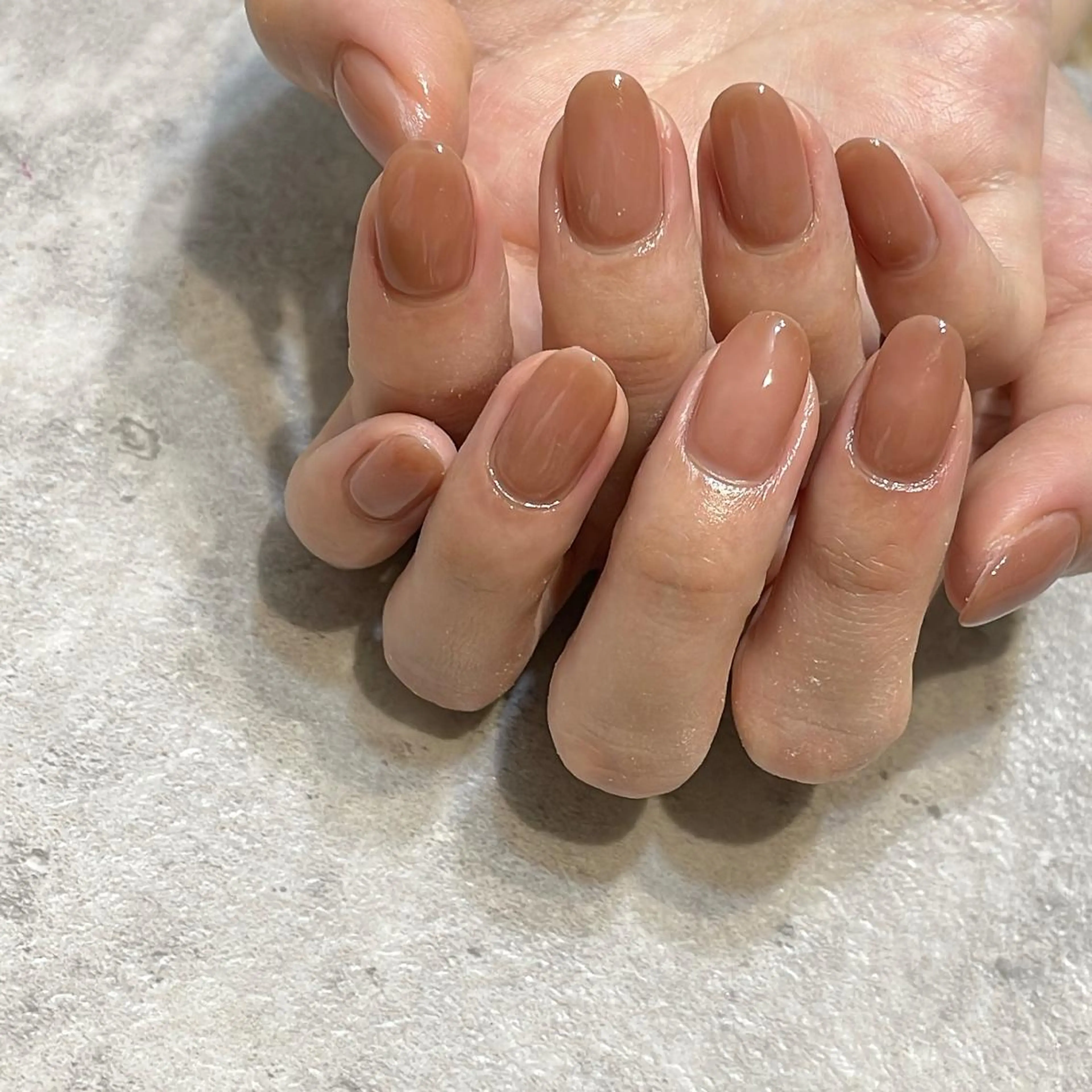 ネイル ブラウン lowaly所属・NAKAMURA HARUKAのネイルデザイン