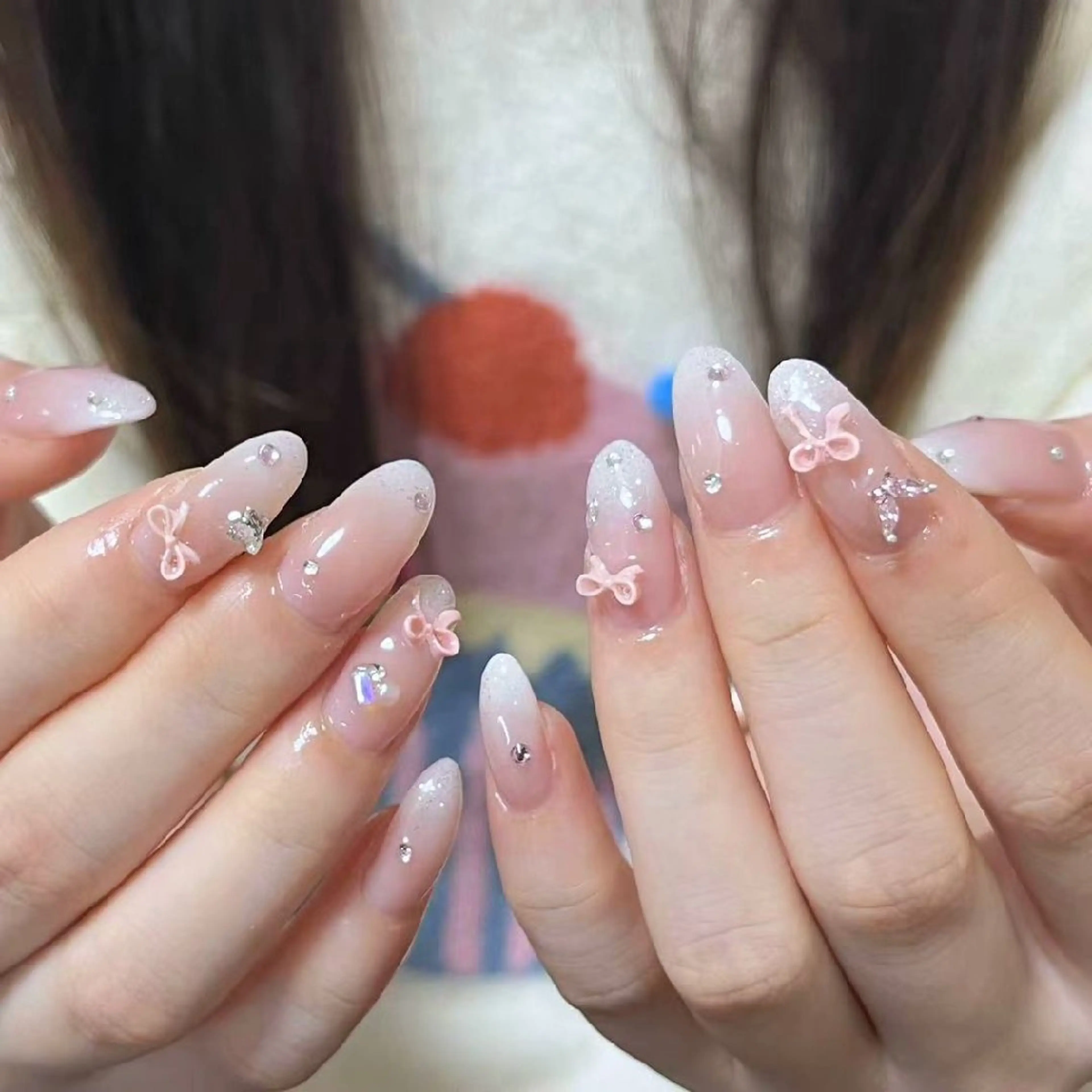 ネイル 氷ネイル・うるうるネイル 韓国ネイル ラメ(グリッター) シンプルネイル ✨モデル募集✨ まつ毛のマツエク・マツパデザイン