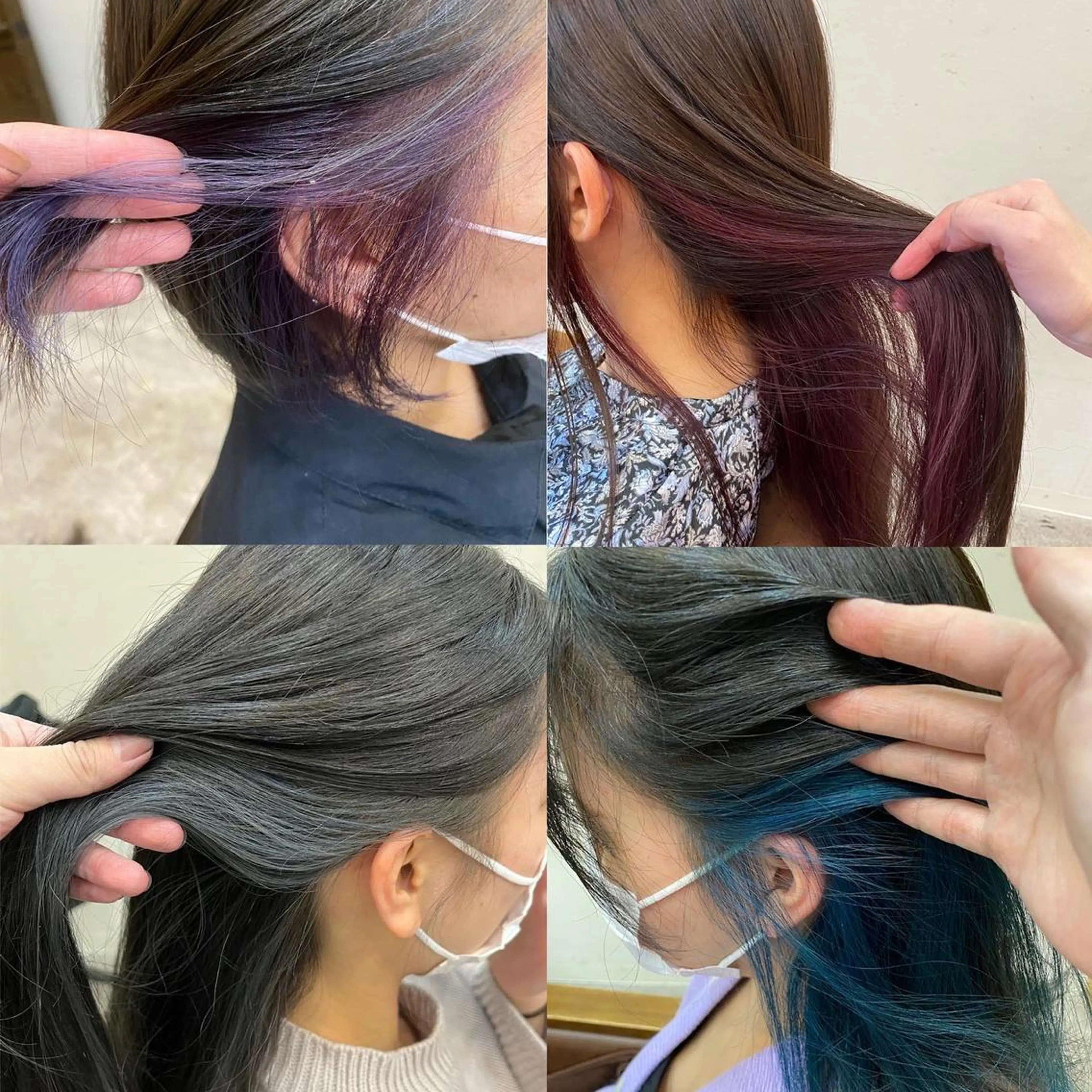 ロング カラー イヤリングカラー ヘアカラー 🟢NEGi🟣 🫧髪質改善のヘアスタイル