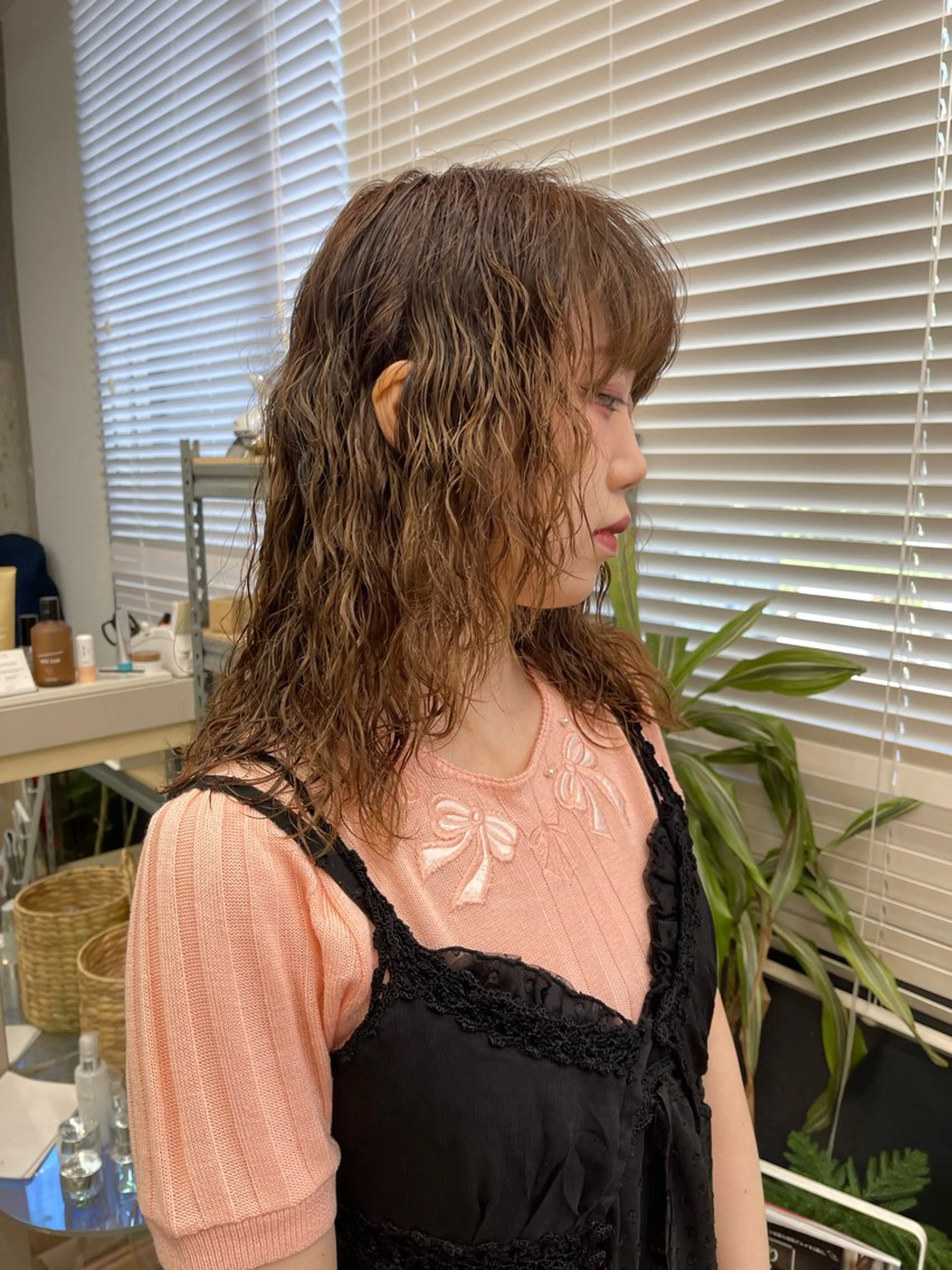 セミロング パーマ ヘアアレンジ カット パーマ Peyp所属・早瀬 裕之のヘアスタイル