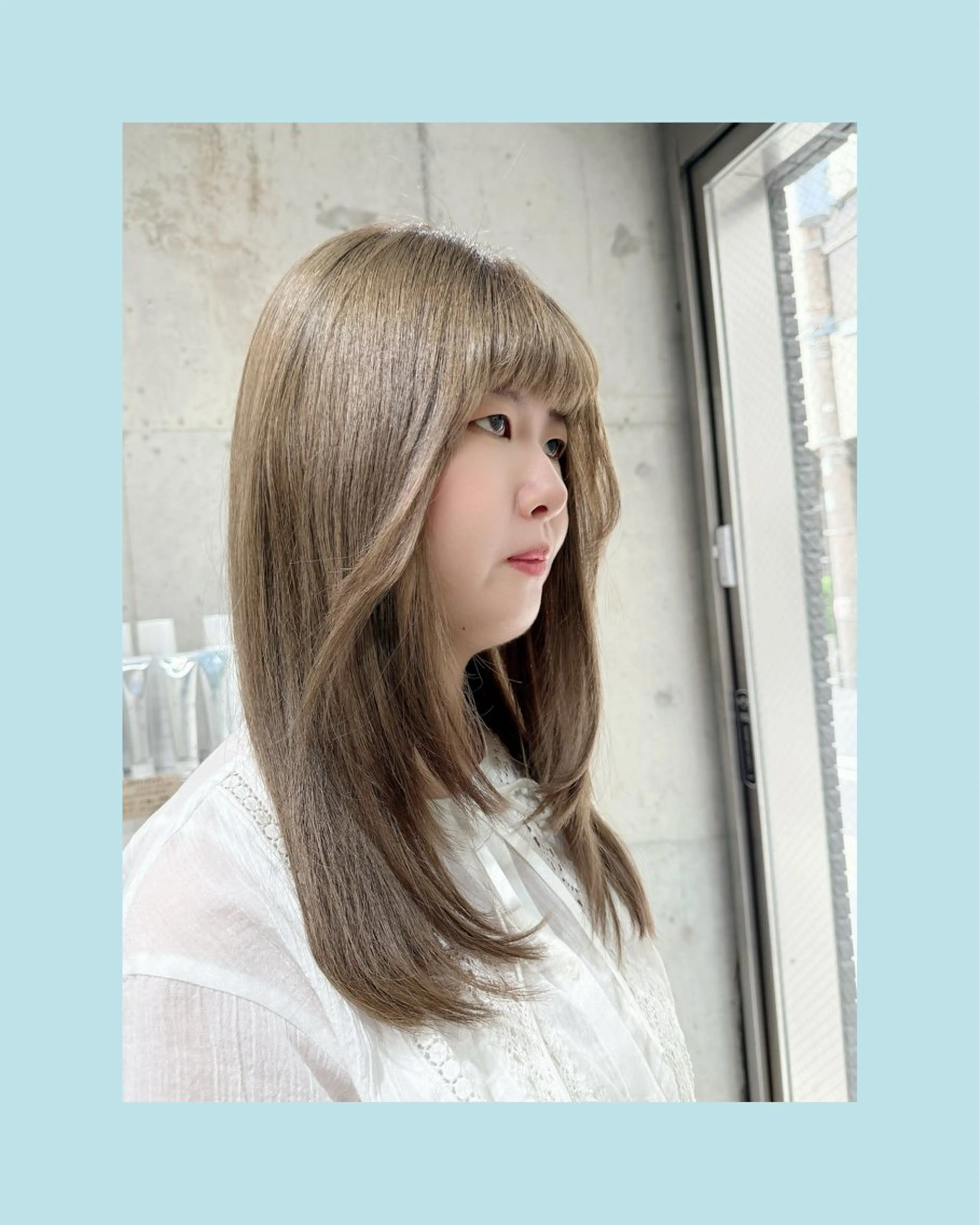 カット➕ケアブリーチ込みダブルカラー 抜きっぱなし、デザインカラー🆗➕髪質改善ヘアエステトリートメントの写真