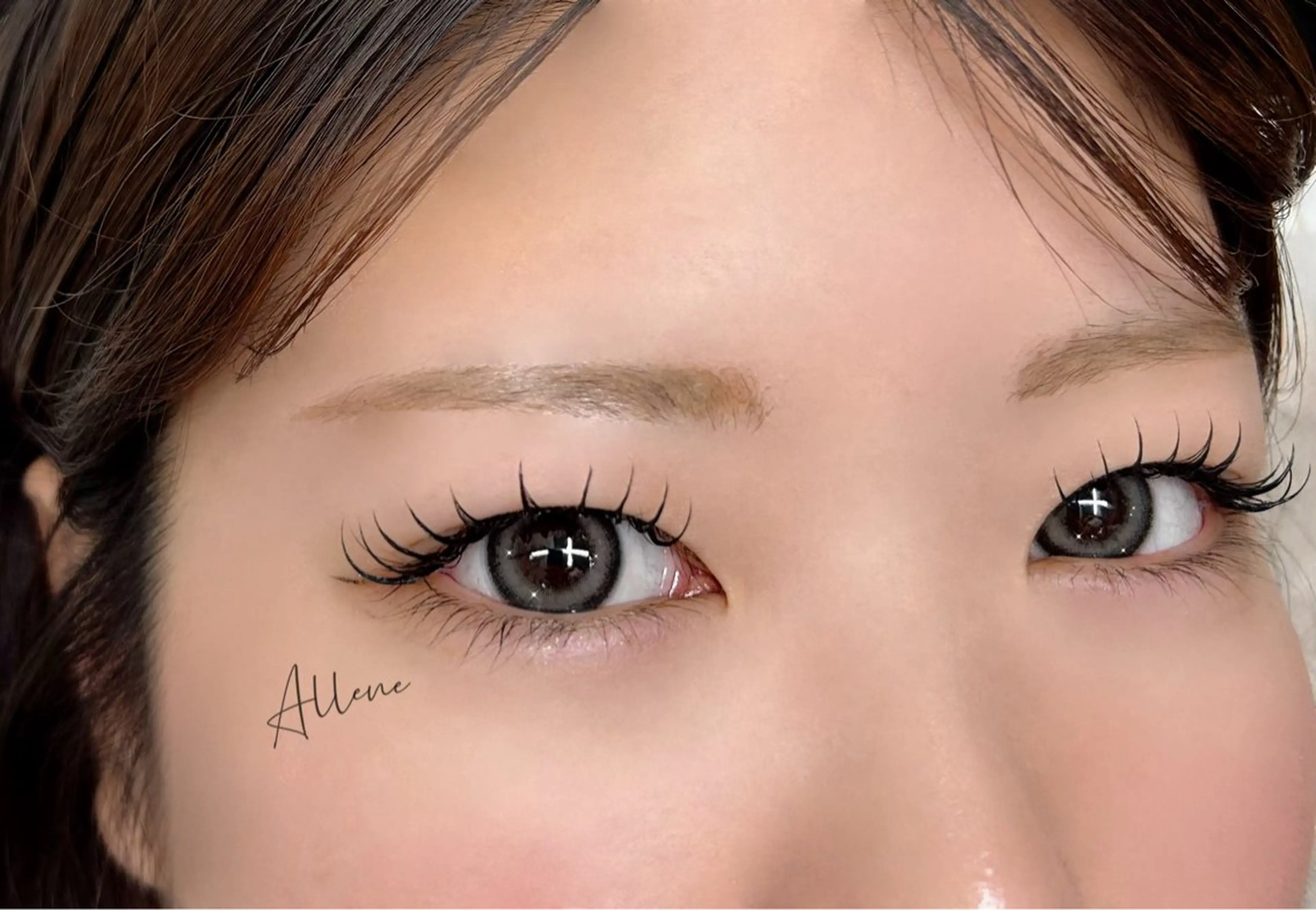 マツエク・マツパ Dカール 目尻長め マツエク アレーヌ/&ヘルシー 年間3000人/中津のマツエク・マツパデザイン