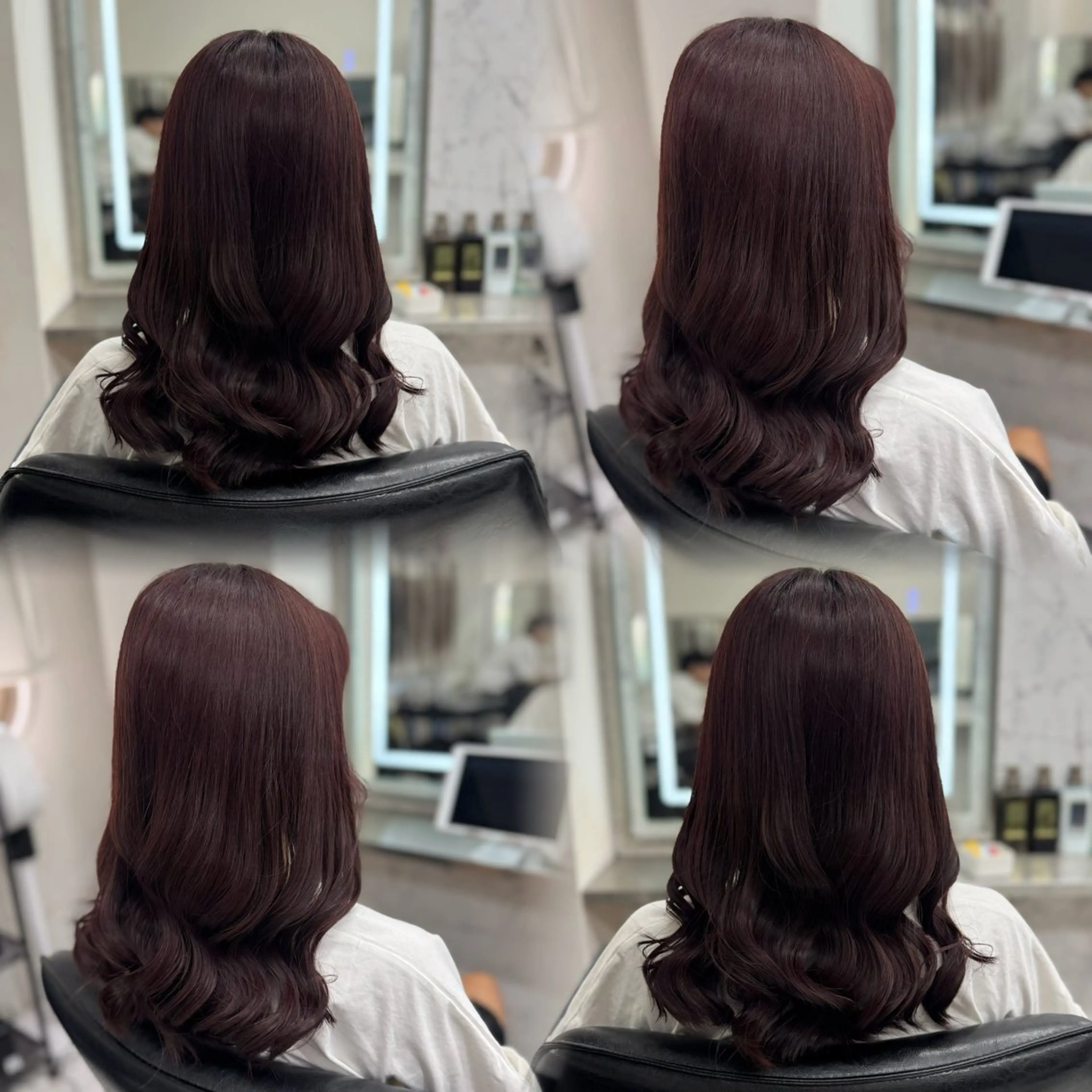 ミディアム カラー ハイトーンカラー ヨシンモリ 韓国風ヘア JPCY MIRIYAのヘアスタイル