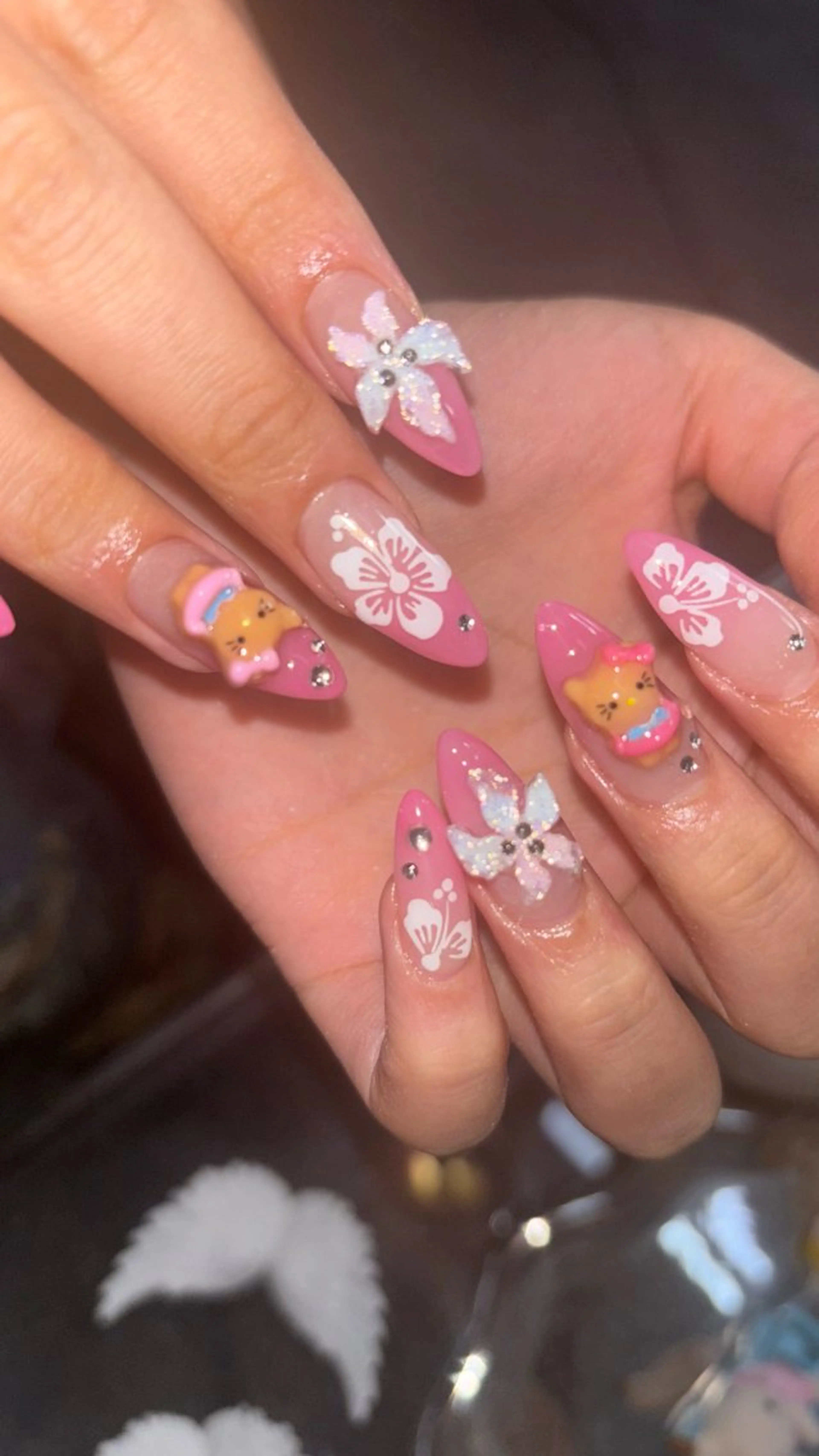 ネイル グラデーション ピンク 夏ネイル ハンドネイル ꒰ঌheaven໒꒱ chieのネイルデザイン