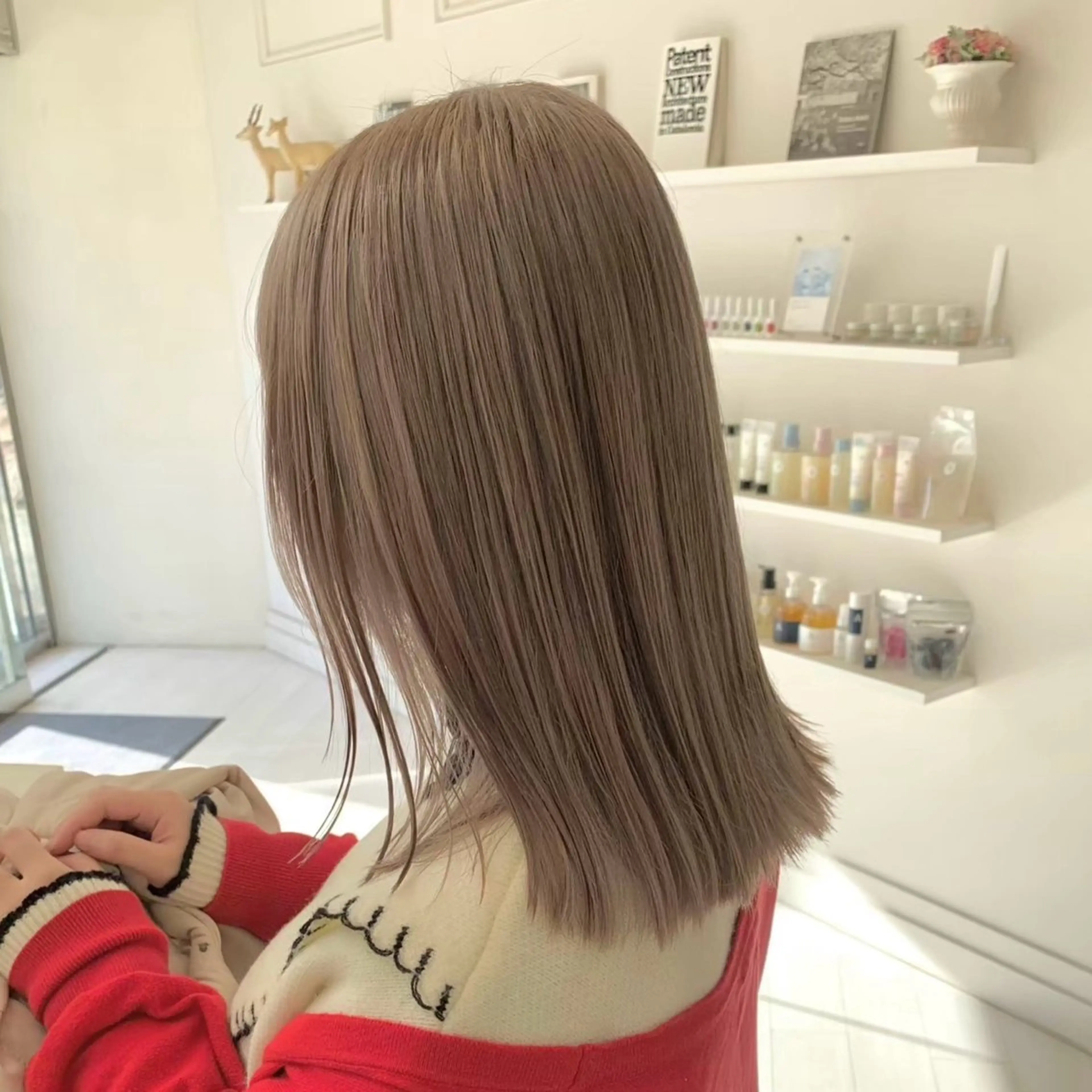 ミディアム カラー ヘアカラー ParveMix 🩶🫧入江 香名のヘアスタイル