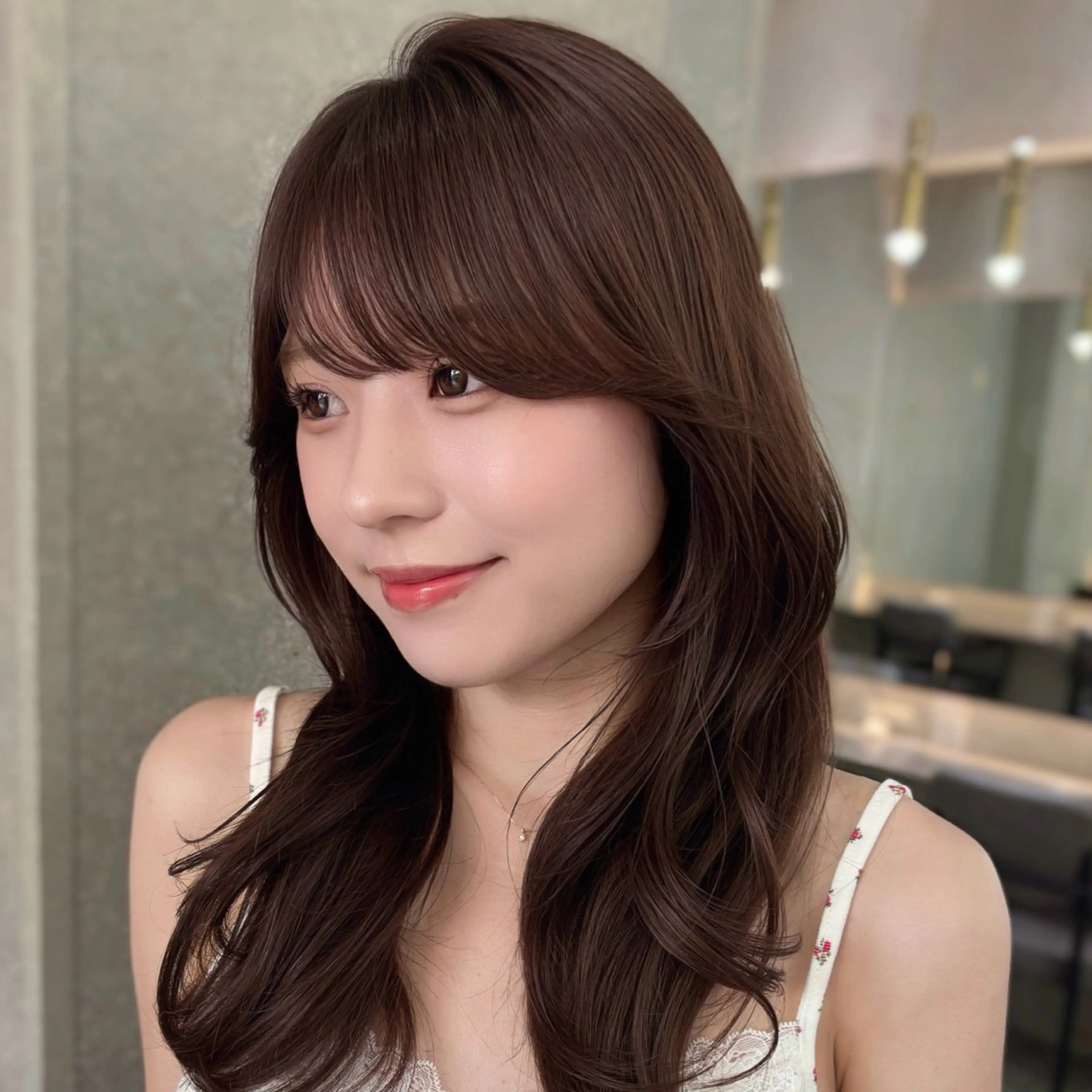 ロング カラー ベージュカラー 顔周りカット 似合わせカット Lond ciel所属・レイヤー🇰🇷/ 韓国ヘア💎/月音のヘアスタイル