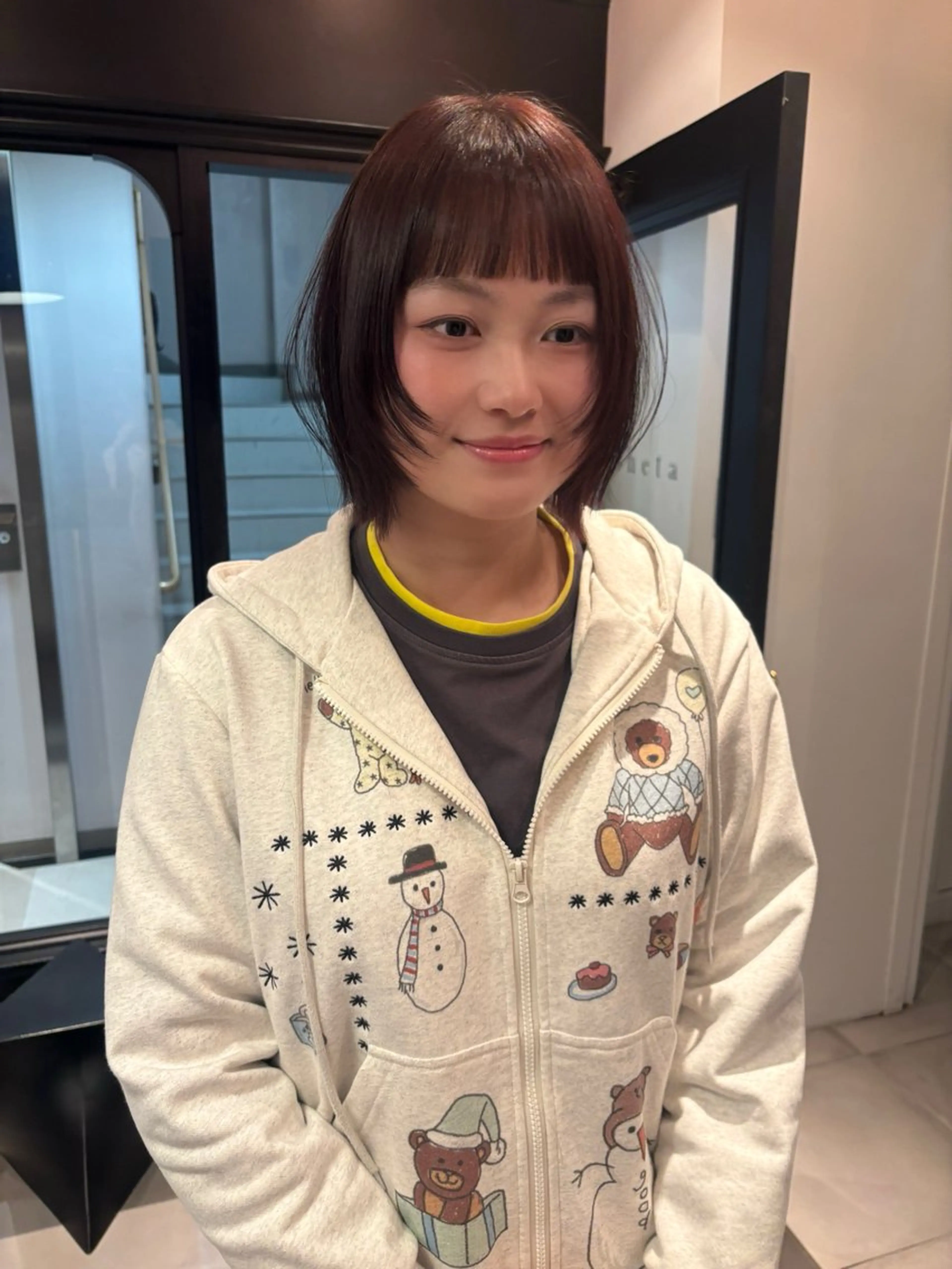 ミディアム riria/ボブ /透明感カラー🎀のヘアスタイル