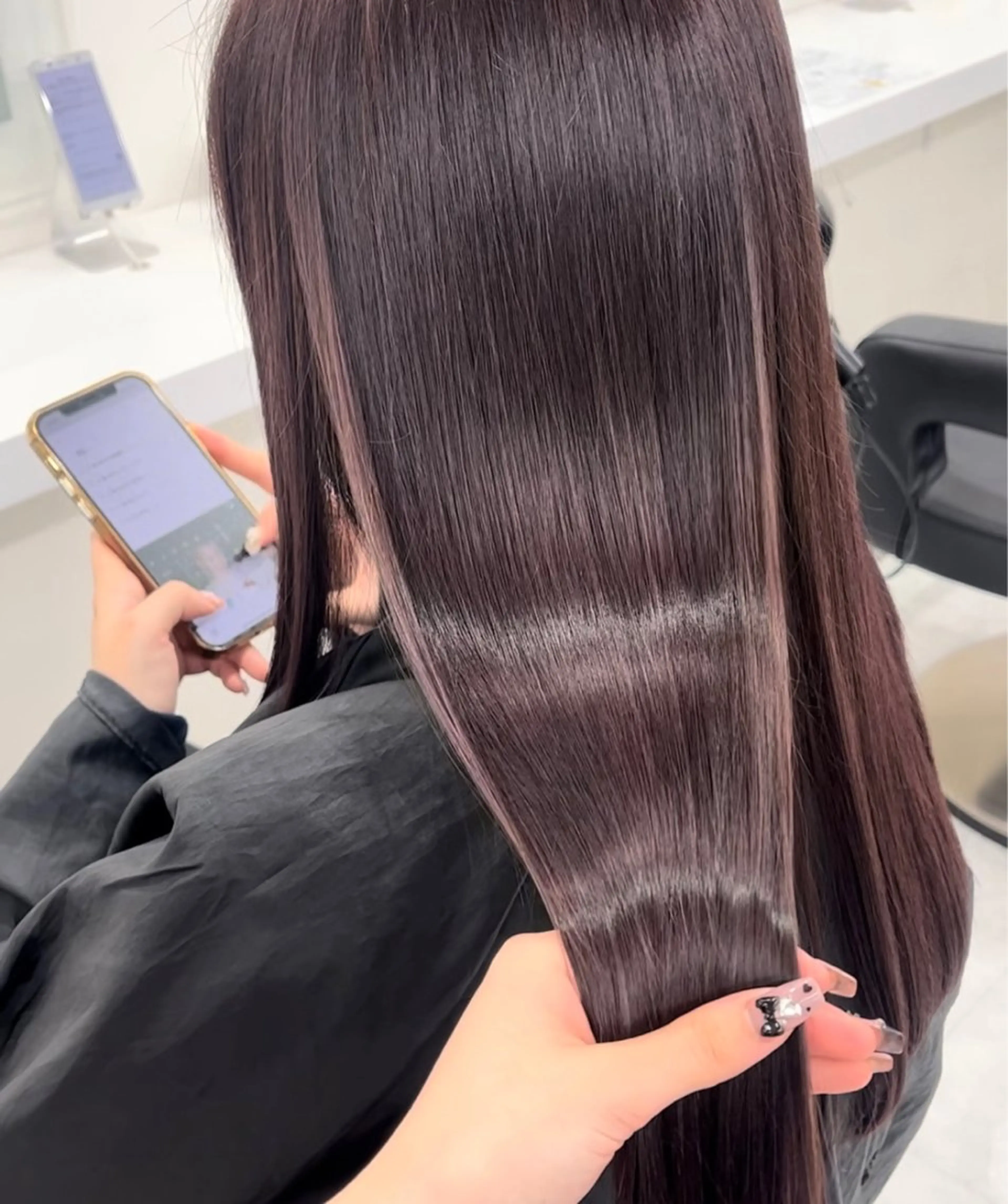 🎀 圧倒的♡透明感 🎀🪽最高級💖髪質改善トリートメント➕透明感溢れるトレンドワンカラー➕顔周りカット💘の写真