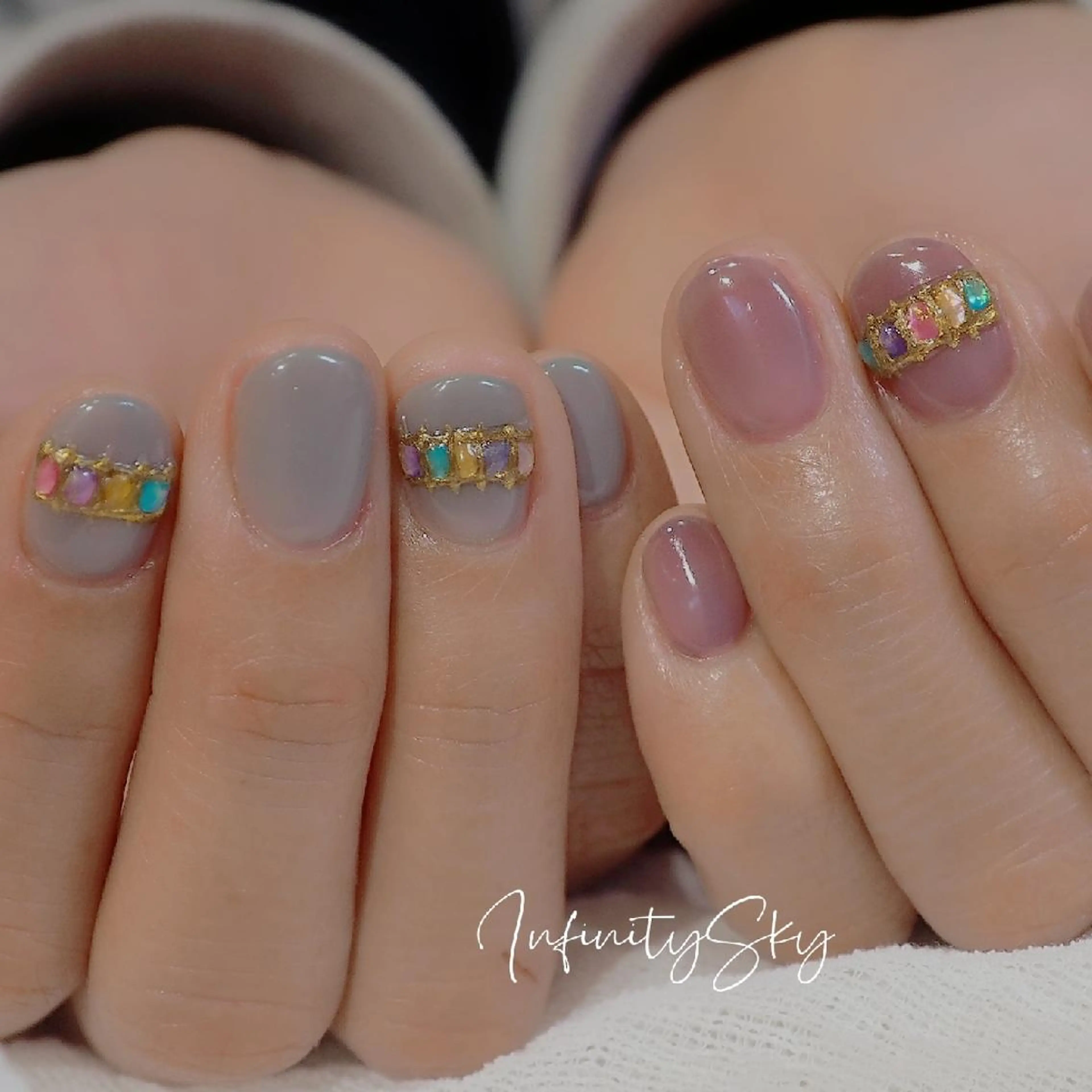 ネイル アートネイル ハンドネイル infinity skyのネイルデザイン