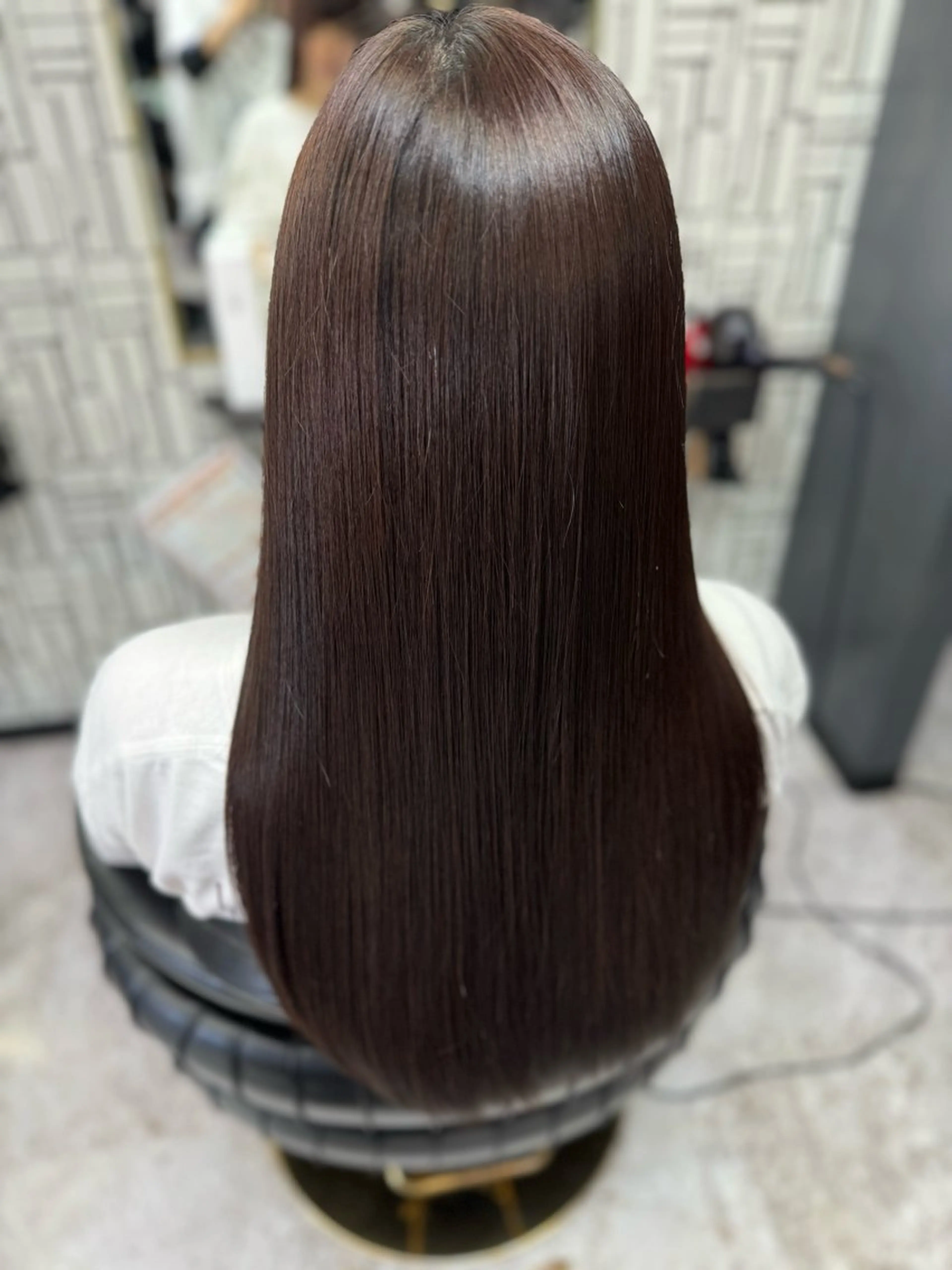 ロング カット 縮毛矯正 トリートメント 篠原 侑作のヘアスタイル