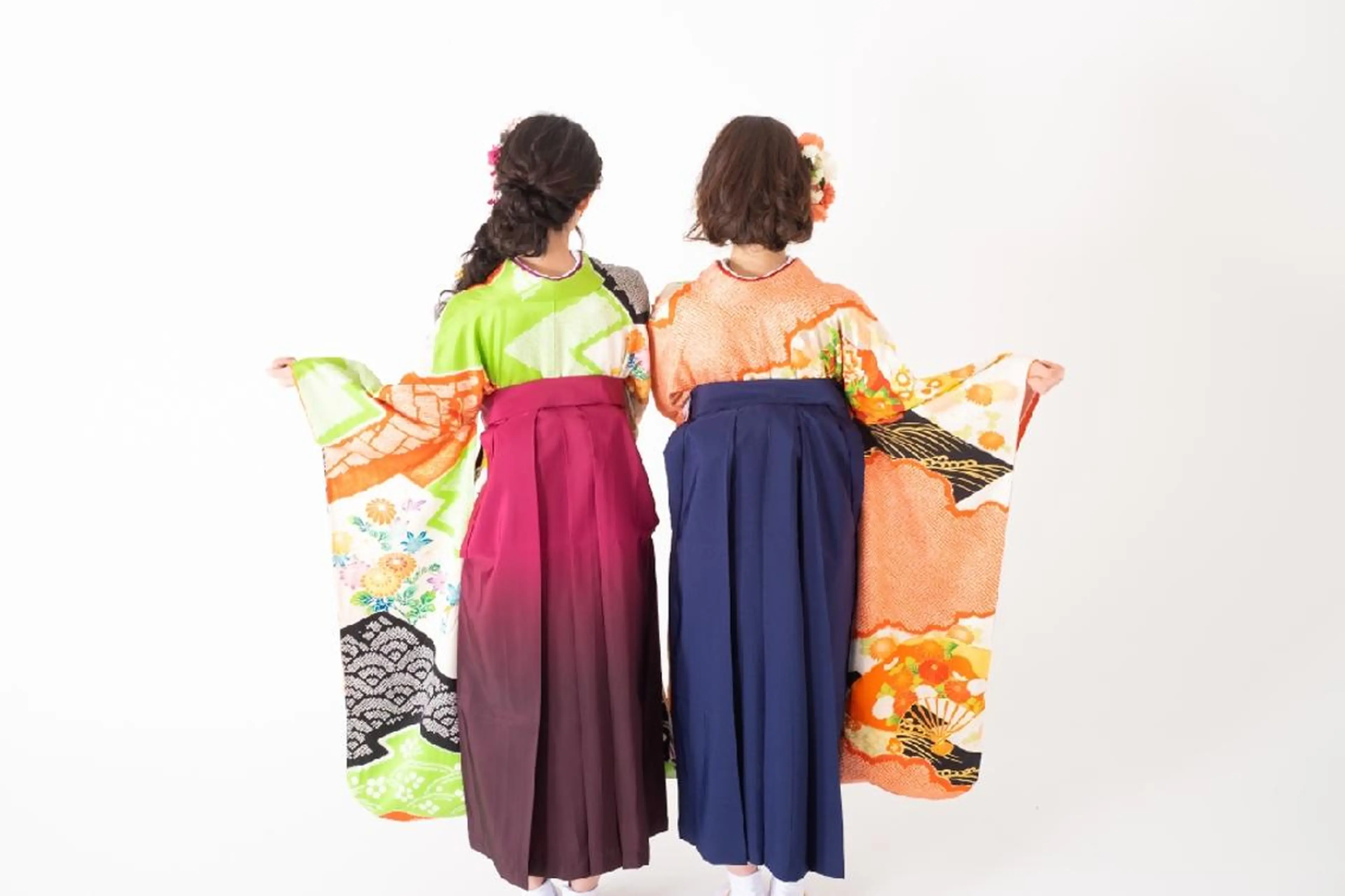 卒業式　着物をお持ちの方【袴と半幅帯のみ レンタル】着付け+ヘアセットつきの写真