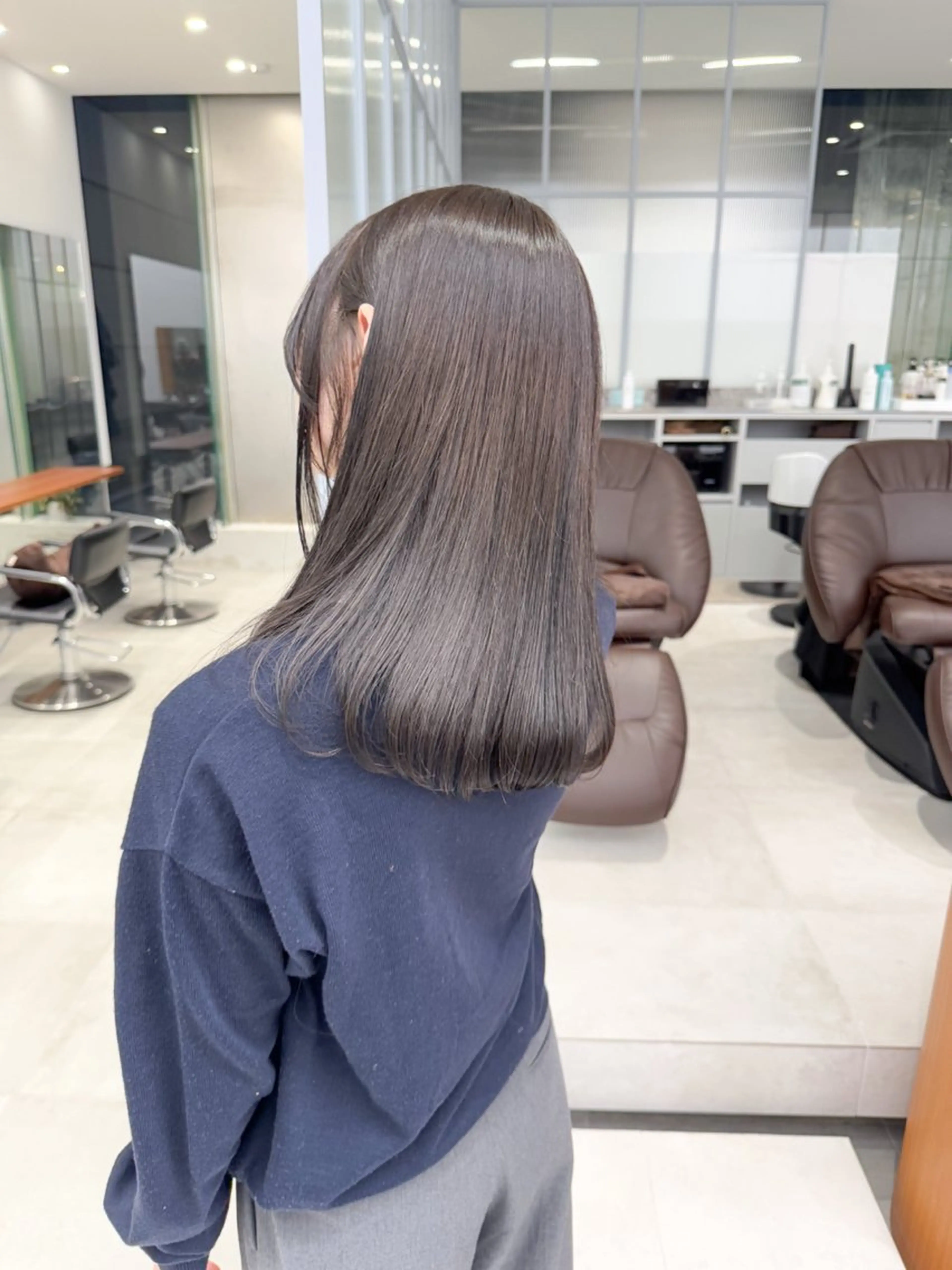 セミロング カラー ヘアカラー ひかり／ショート ／似合わせカットのヘアスタイル