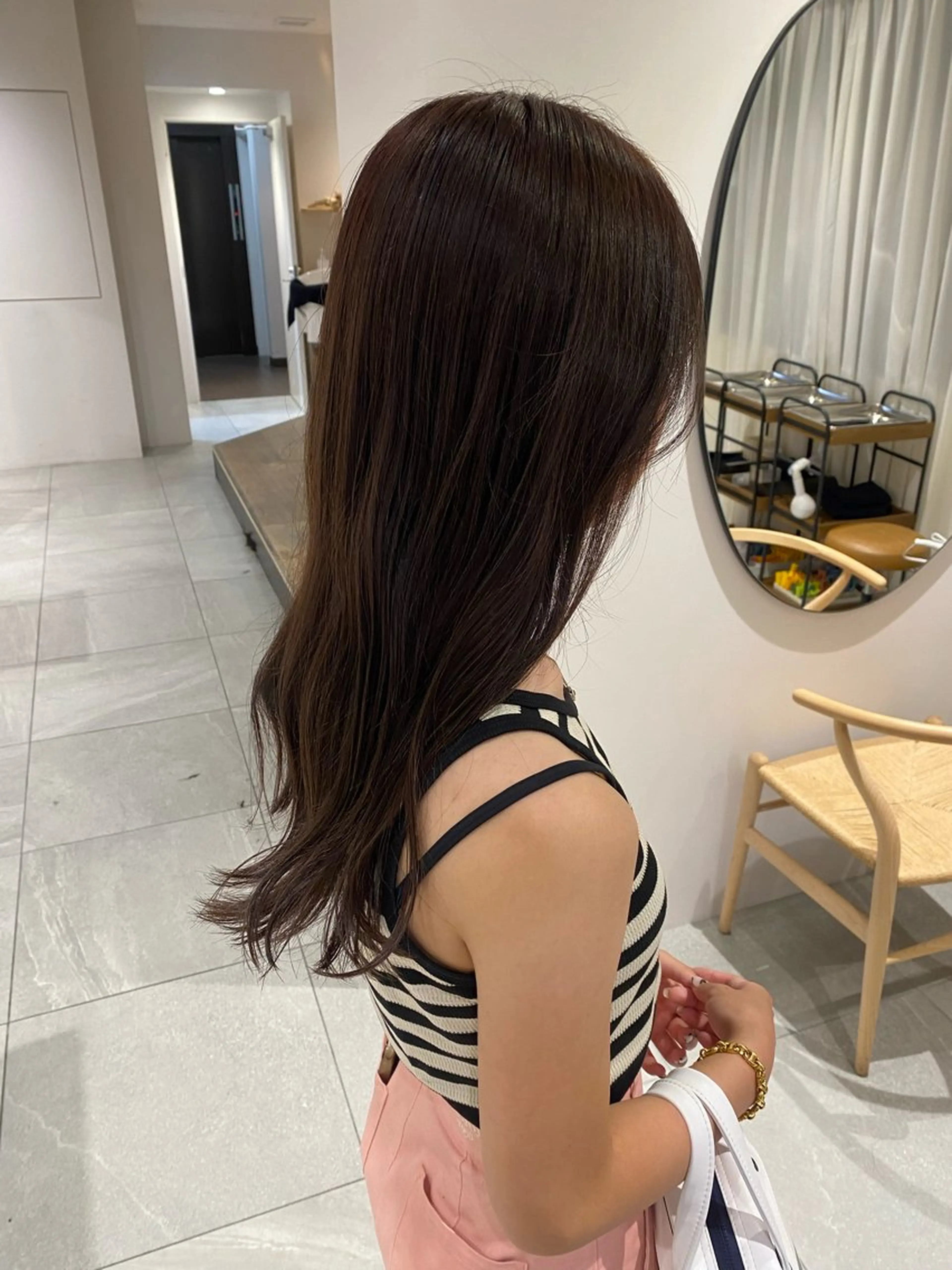 セミロング カラー knock所属・knock　國友 華乃のヘアスタイル