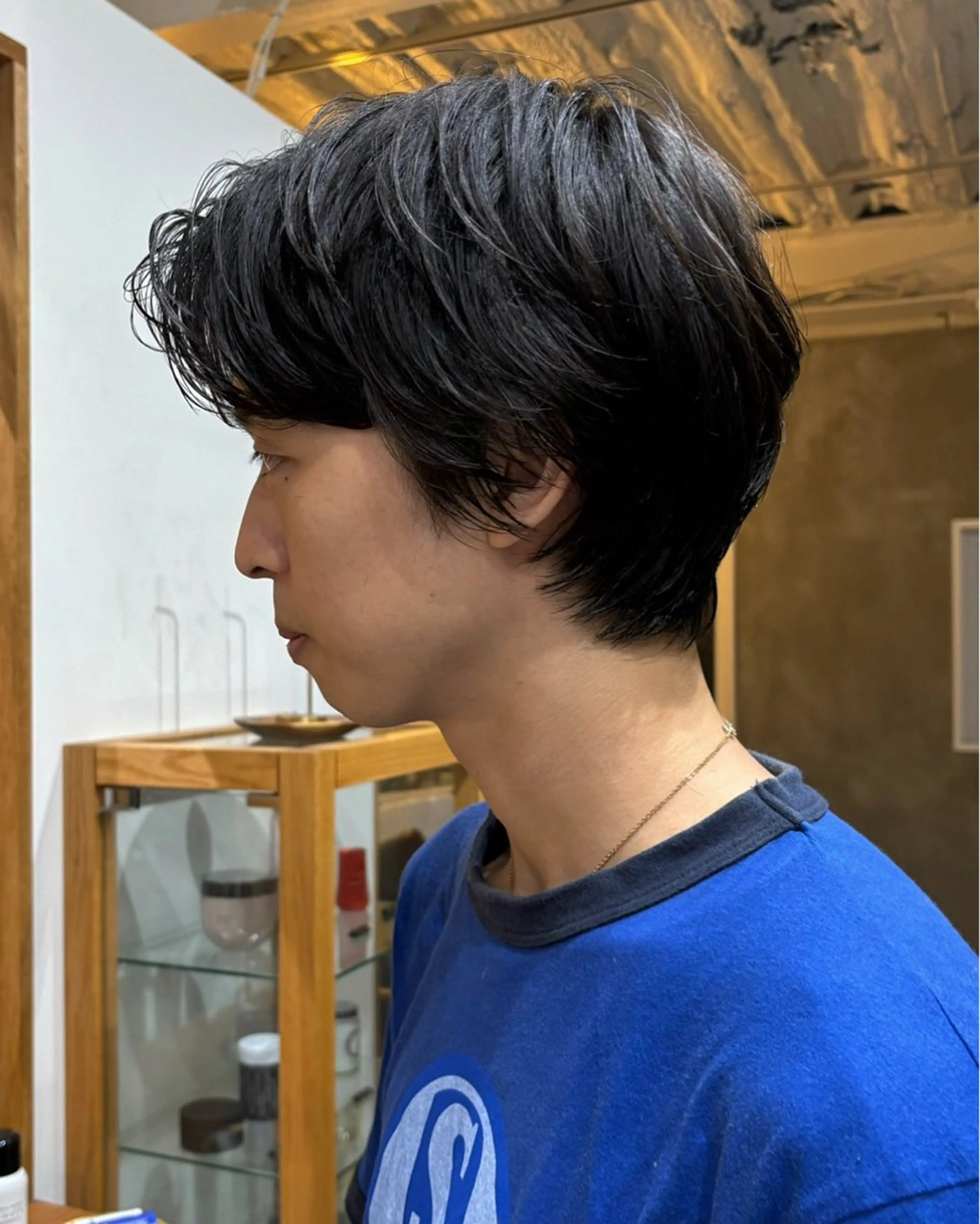 ミディアム メンズ センターパート マッシュ 渋谷/原宿/メンズ/ コヤマトモヤのヘアスタイル