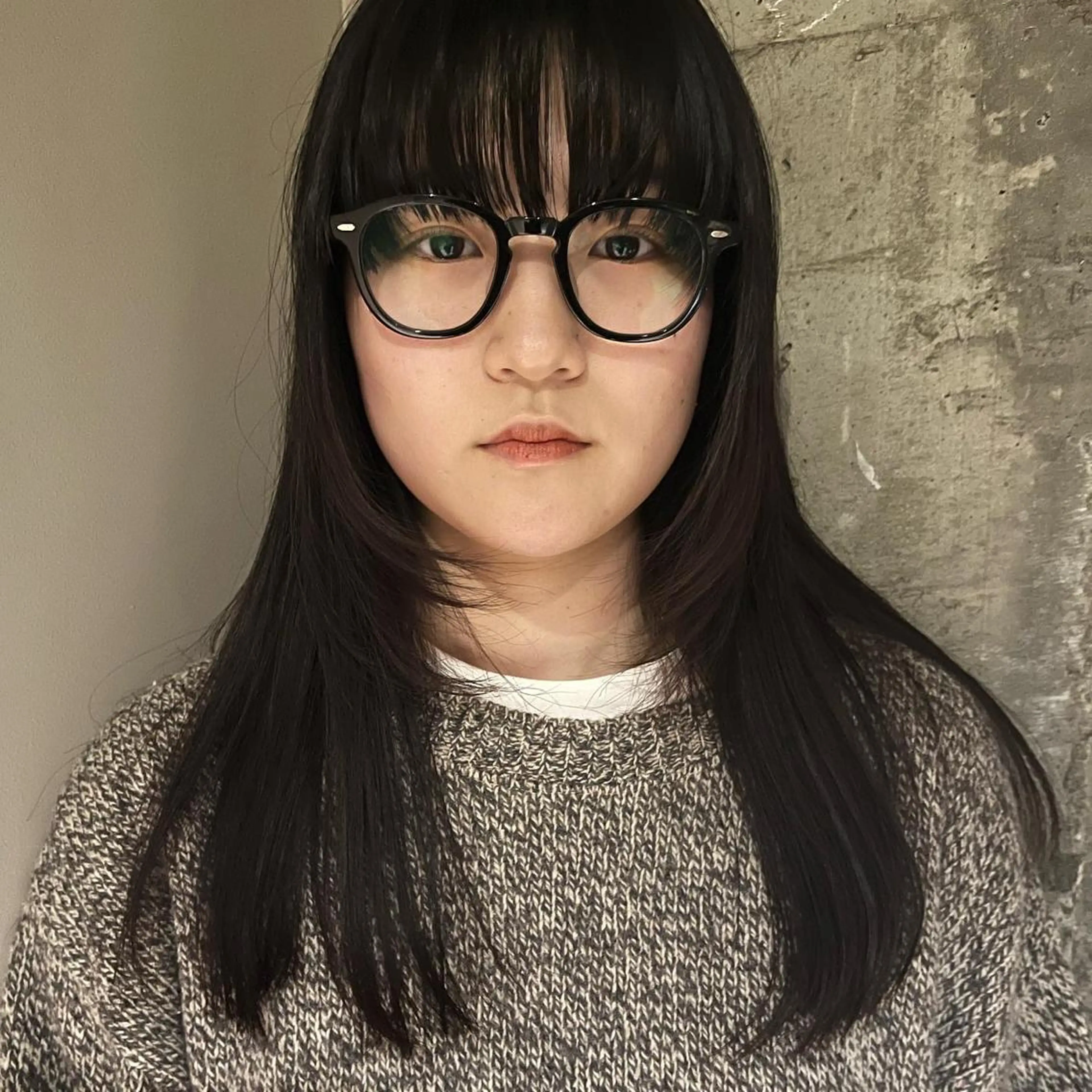 ロング カラー 顔周りカット 伸ばしかけ ロング 🦮shiori アイドルオタク🦮のヘアスタイル