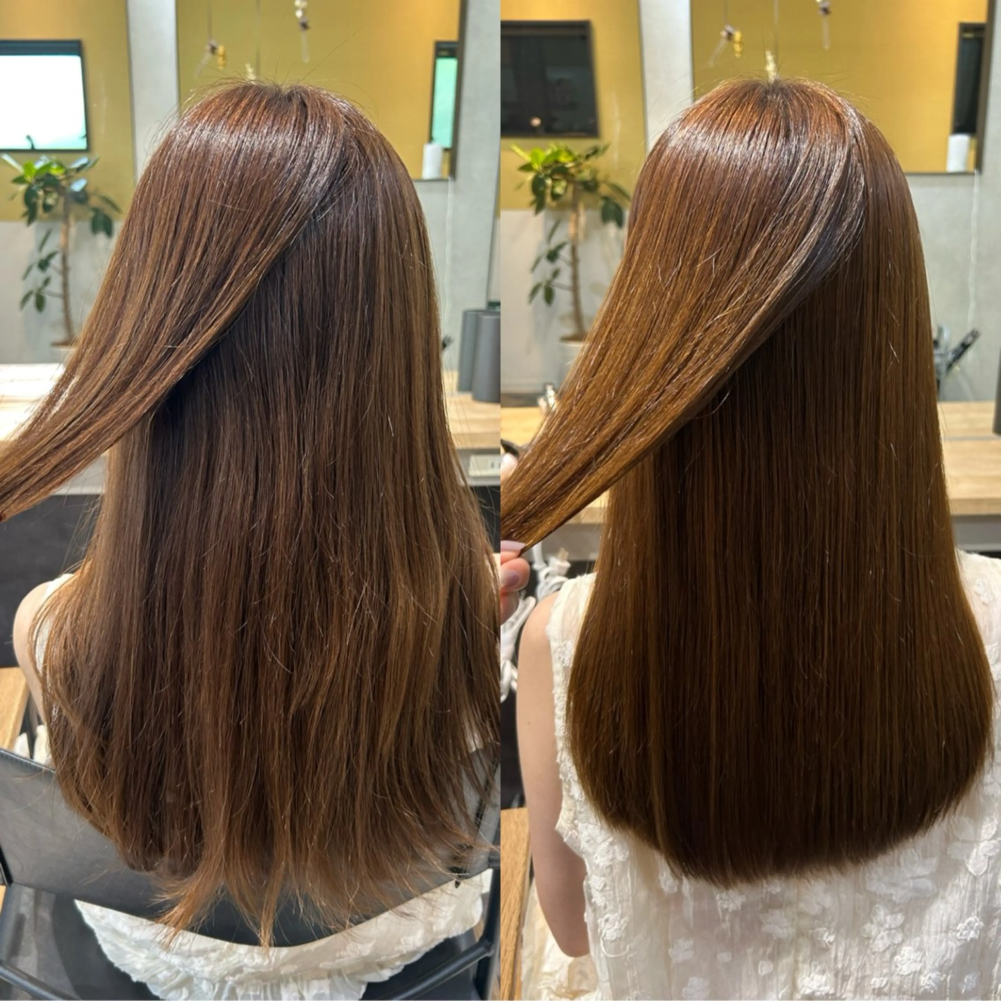 ロング パーマ 髪質改善 ストレートパーマ カット 縮毛矯正 トリートメント hub hair レイヤー/透明感のヘアスタイル