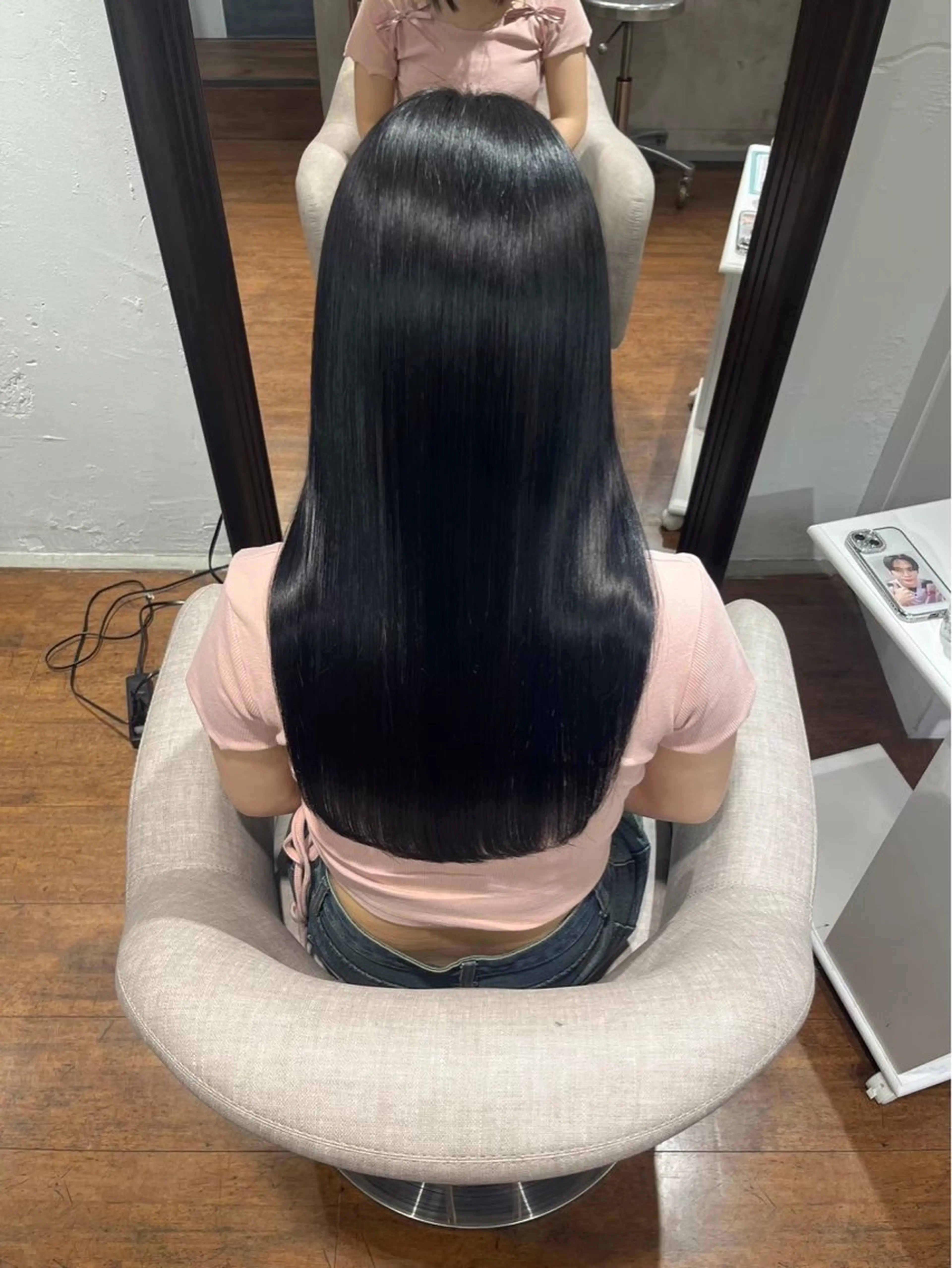 ロング 縮毛矯正 上川 柚綺のヘアスタイル