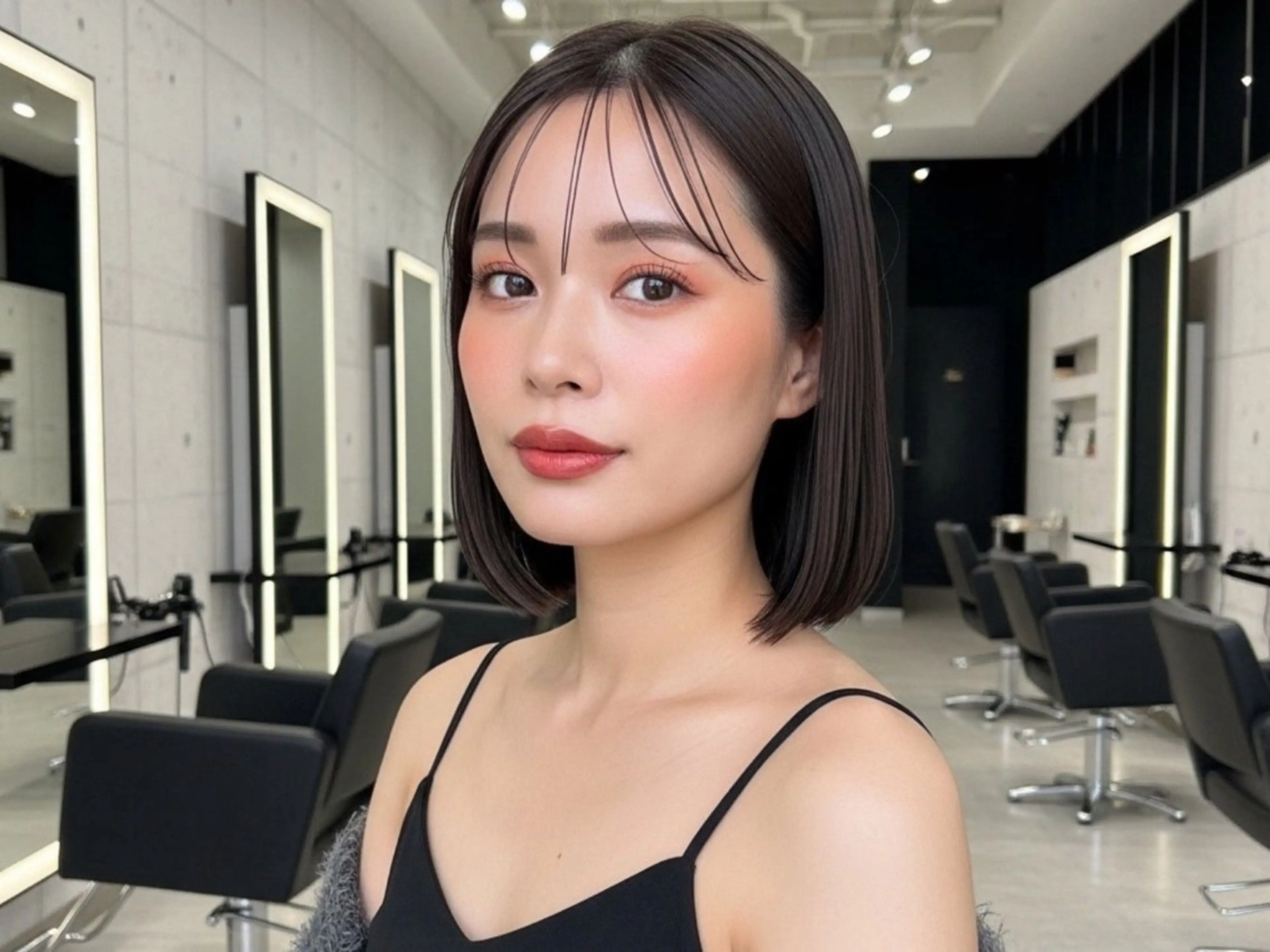 ミディアム 似合わせボブ✖️ 韓国レイヤー✨小関のヘアスタイル