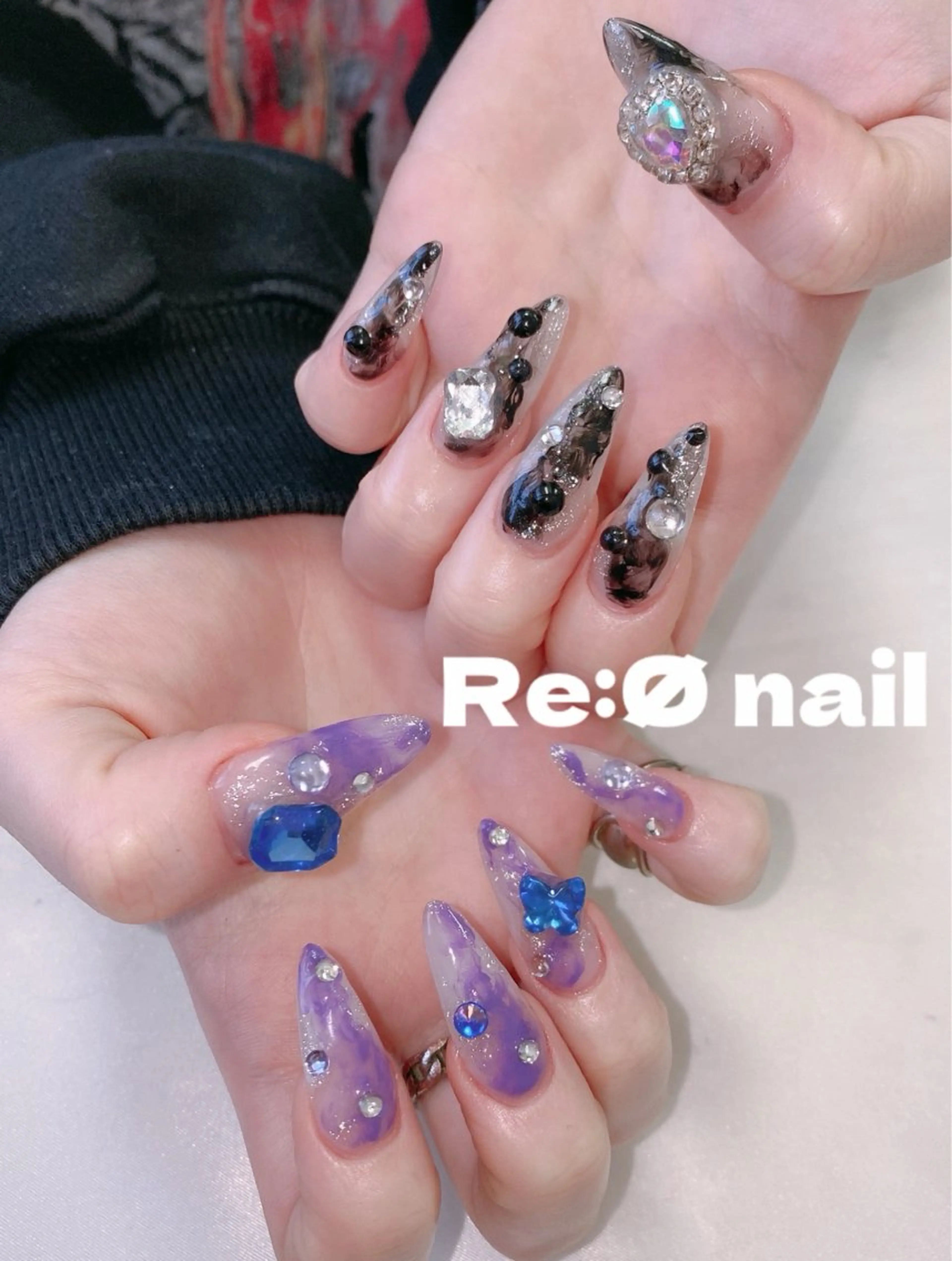 ネイル キラキラネイル ハンドネイル Re:Ø nail 🩵TSUJIのネイルデザイン
