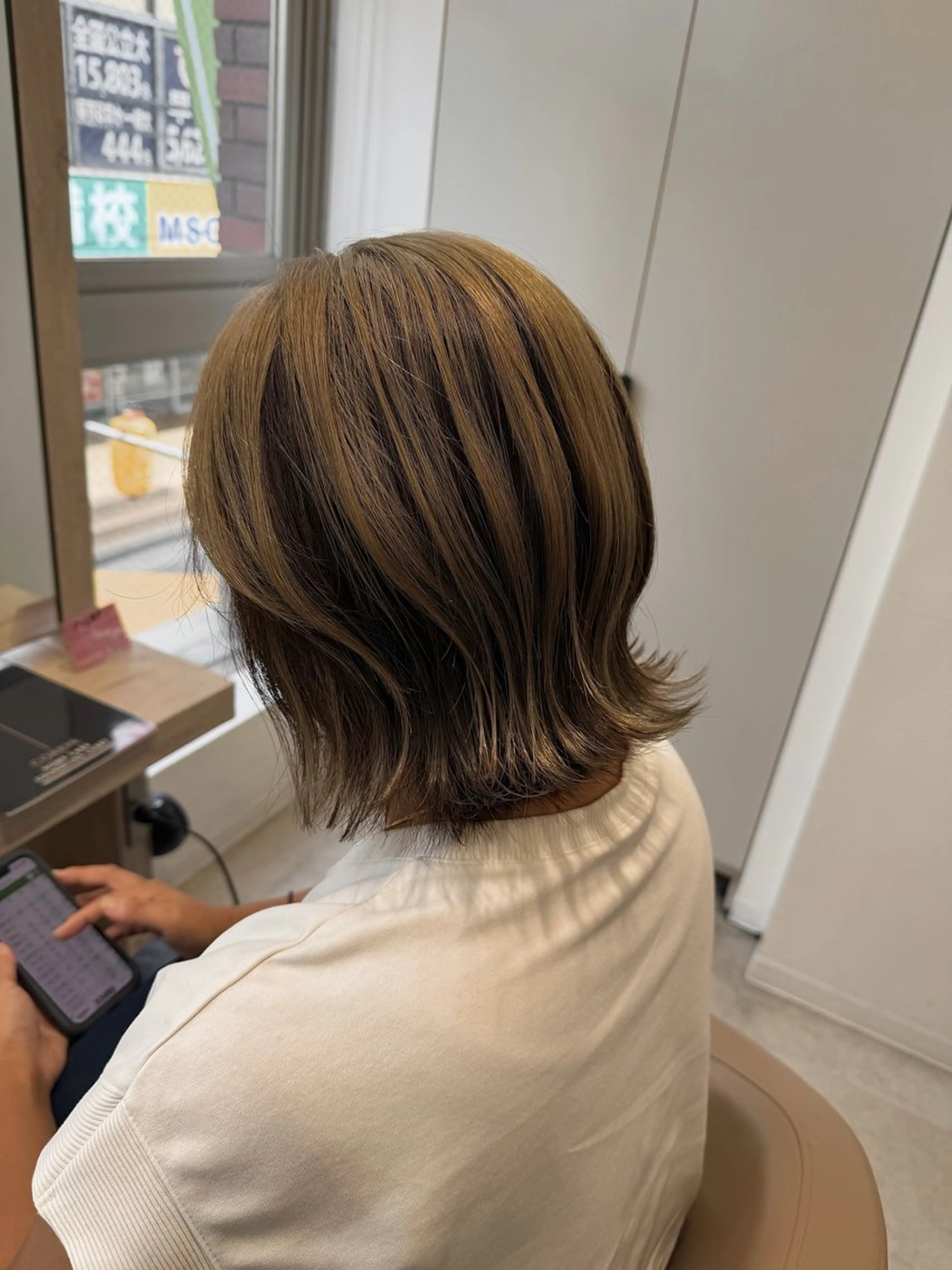 ミディアム カラー ベージュカラー カット ヘアカラー トリートメント EARTH菊名店👾 ひらのすぐるのヘアスタイル