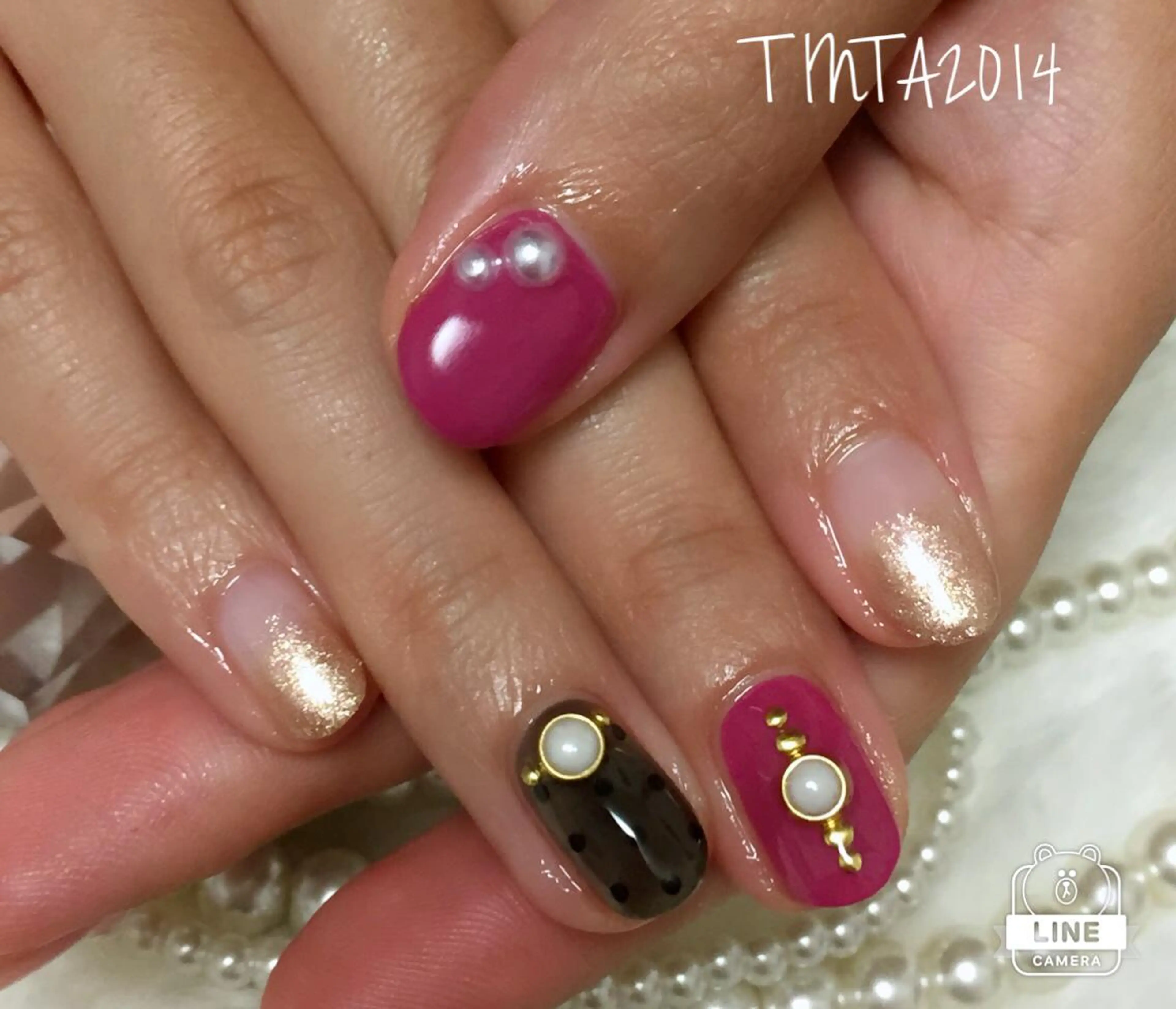 ネイル ピンク ネイルサロン ティンタ所属・馬場 典子のネイルデザイン