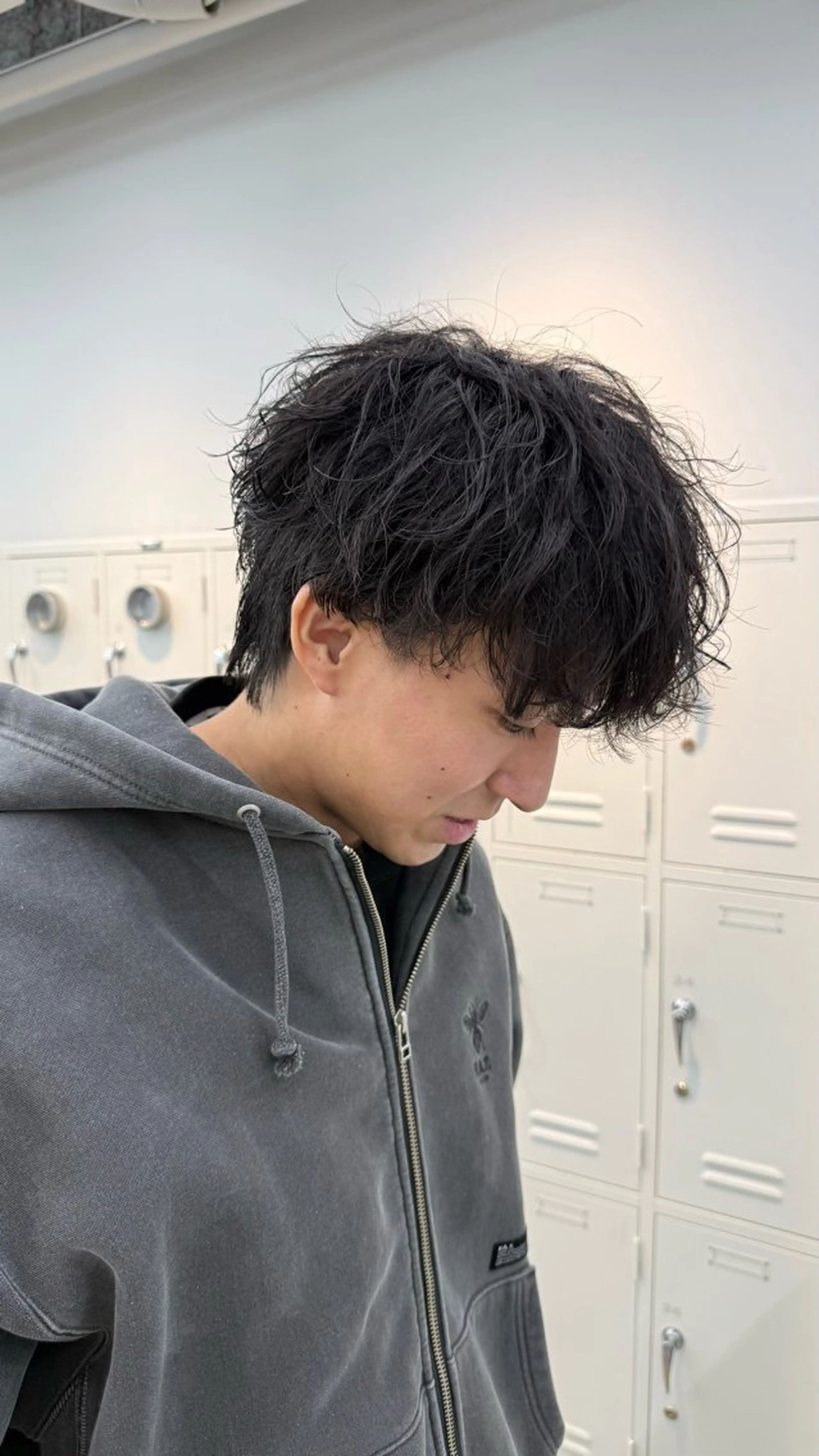 ショート カラー パーマ メンズ キッズ メンズパーマ シャドーパーマ 栄💗メンズパーマ｜ ハイトーン｜haruのヘアスタイル