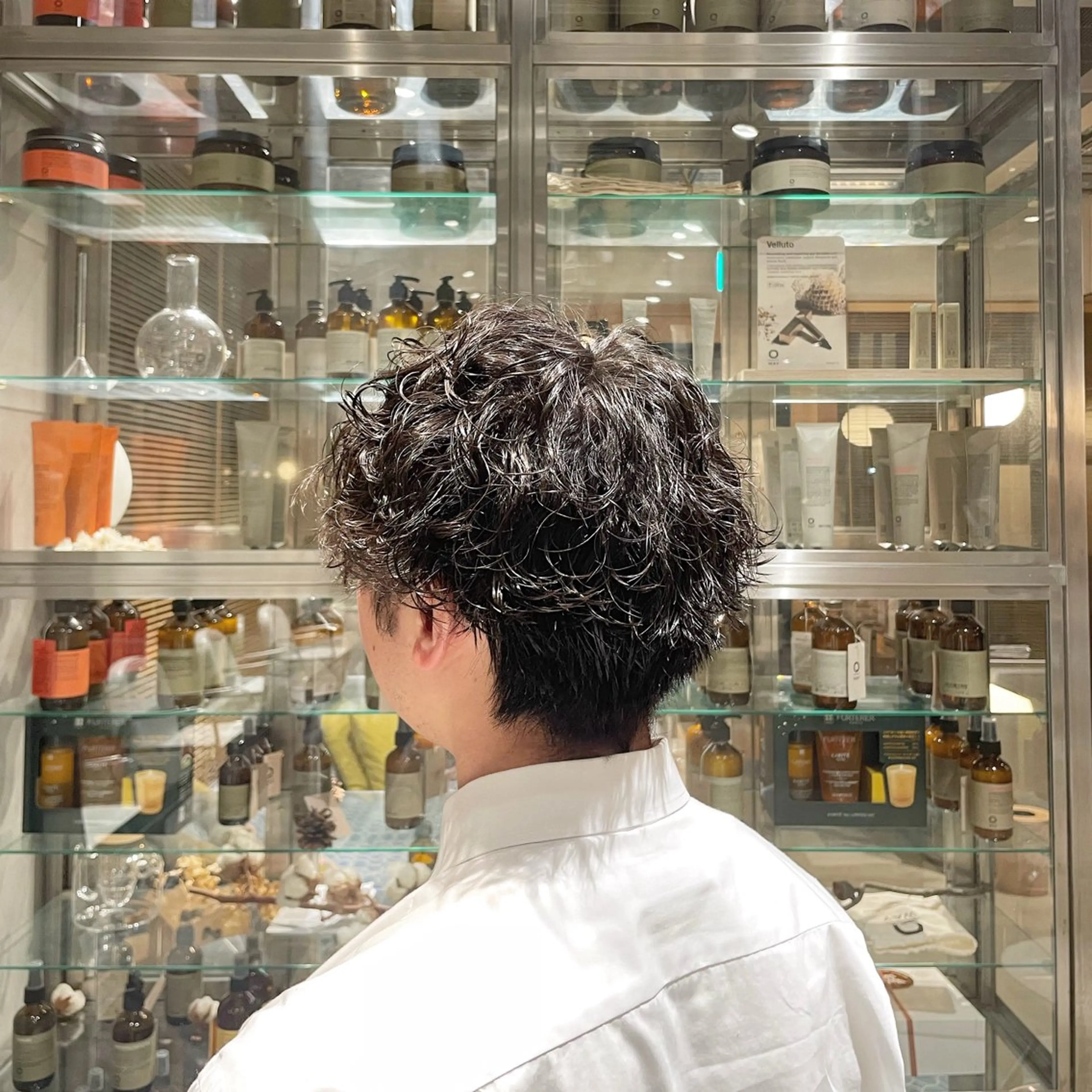 パーマ メンズ 波巻きパーマ organic+live所属・山﨑 心優のヘアスタイル