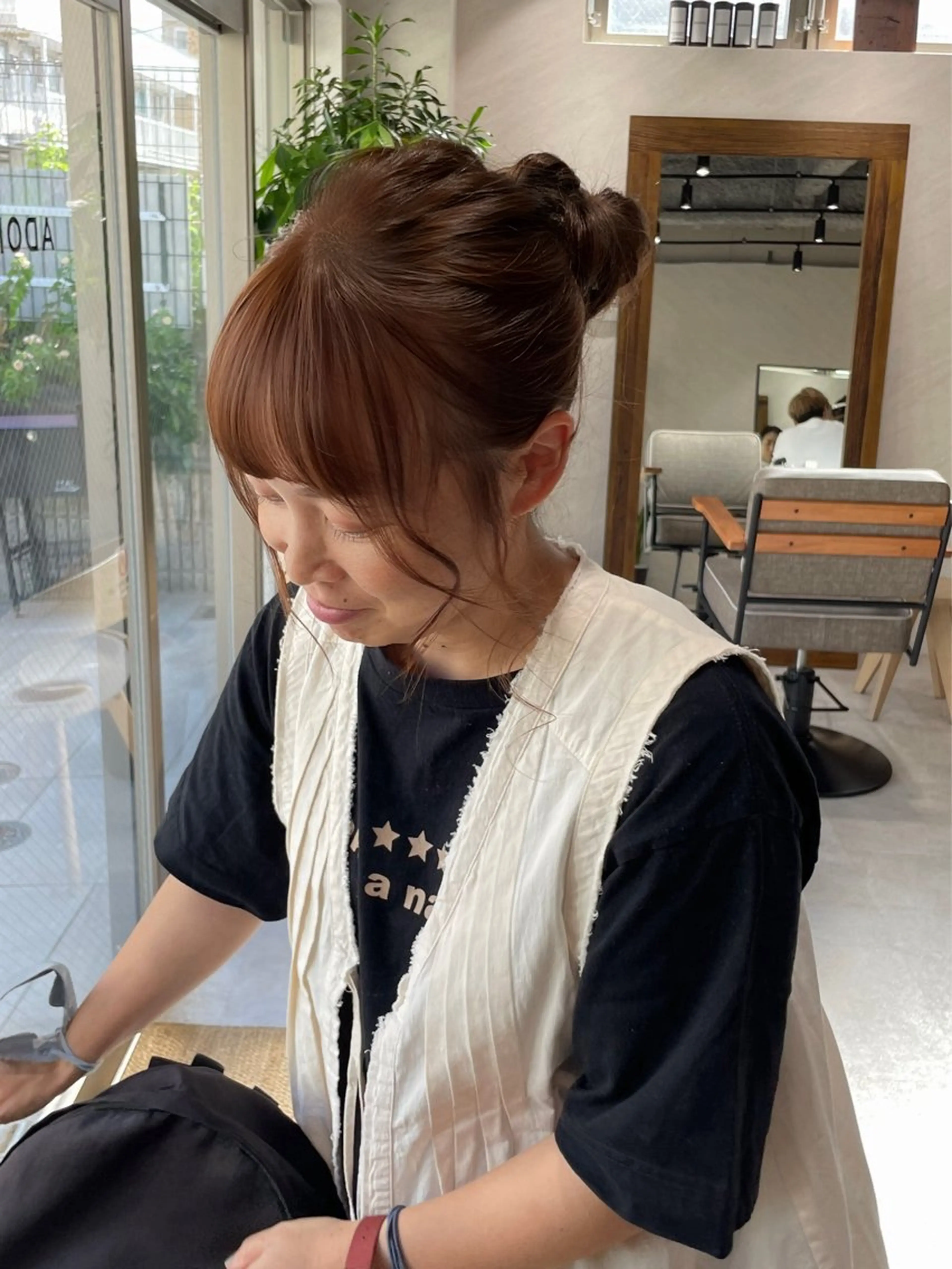 セミロング カラー ヘアカラー トリートメント 🍐透明感カラー🍐 レイヤーカットのヘアスタイル