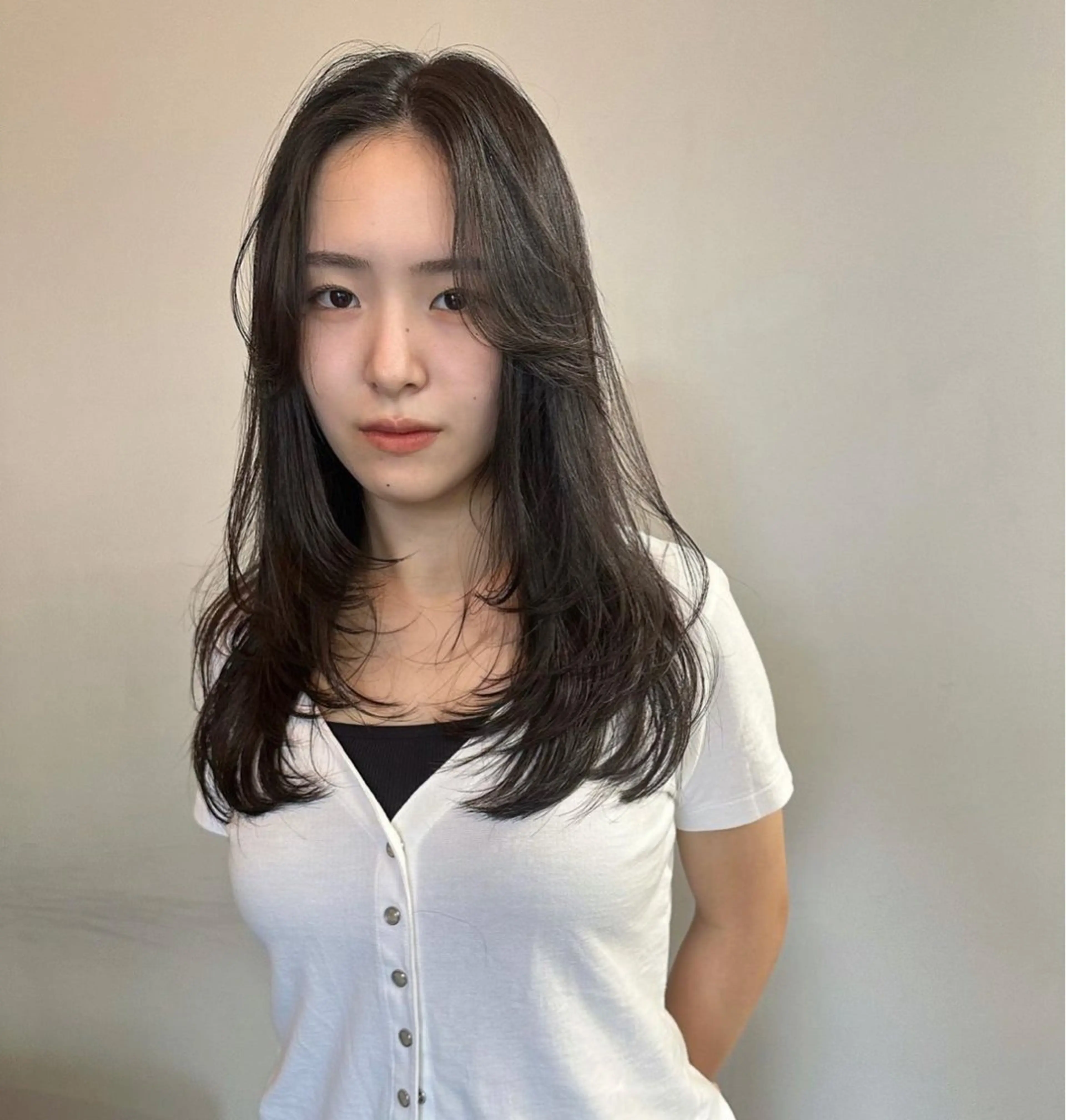 ロング ヘアアレンジ 韓国風ヘア レイヤーカット ボブ/顔周りレイヤー 似合わせcut🪽のヘアスタイル