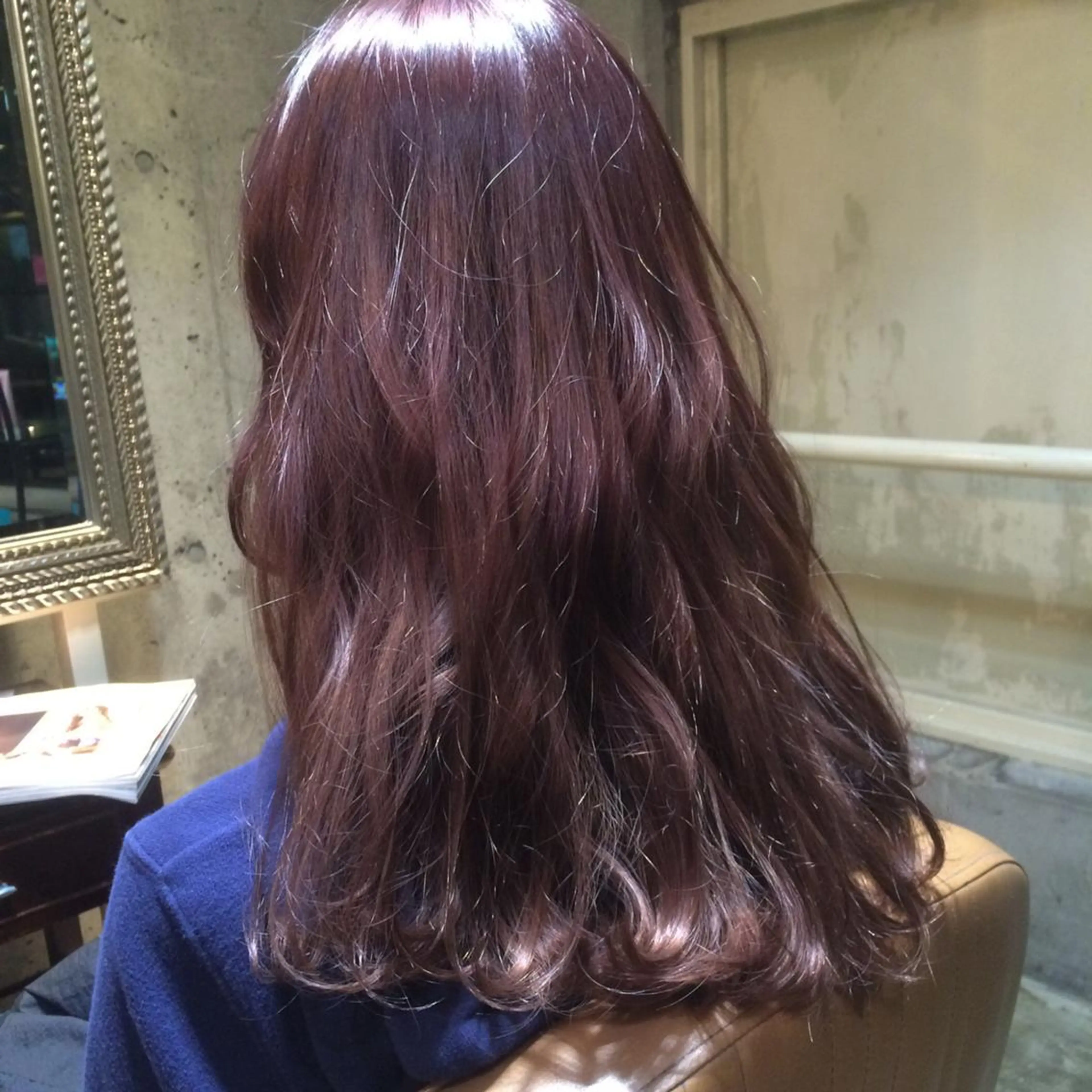 セミロング カラー パーマ ヘアアレンジ メンズ キッズ ネイル マツエク・マツパ ダブルカラー パープルカラー トリートメント パープル サロンドミルク 原宿のヘアスタイル