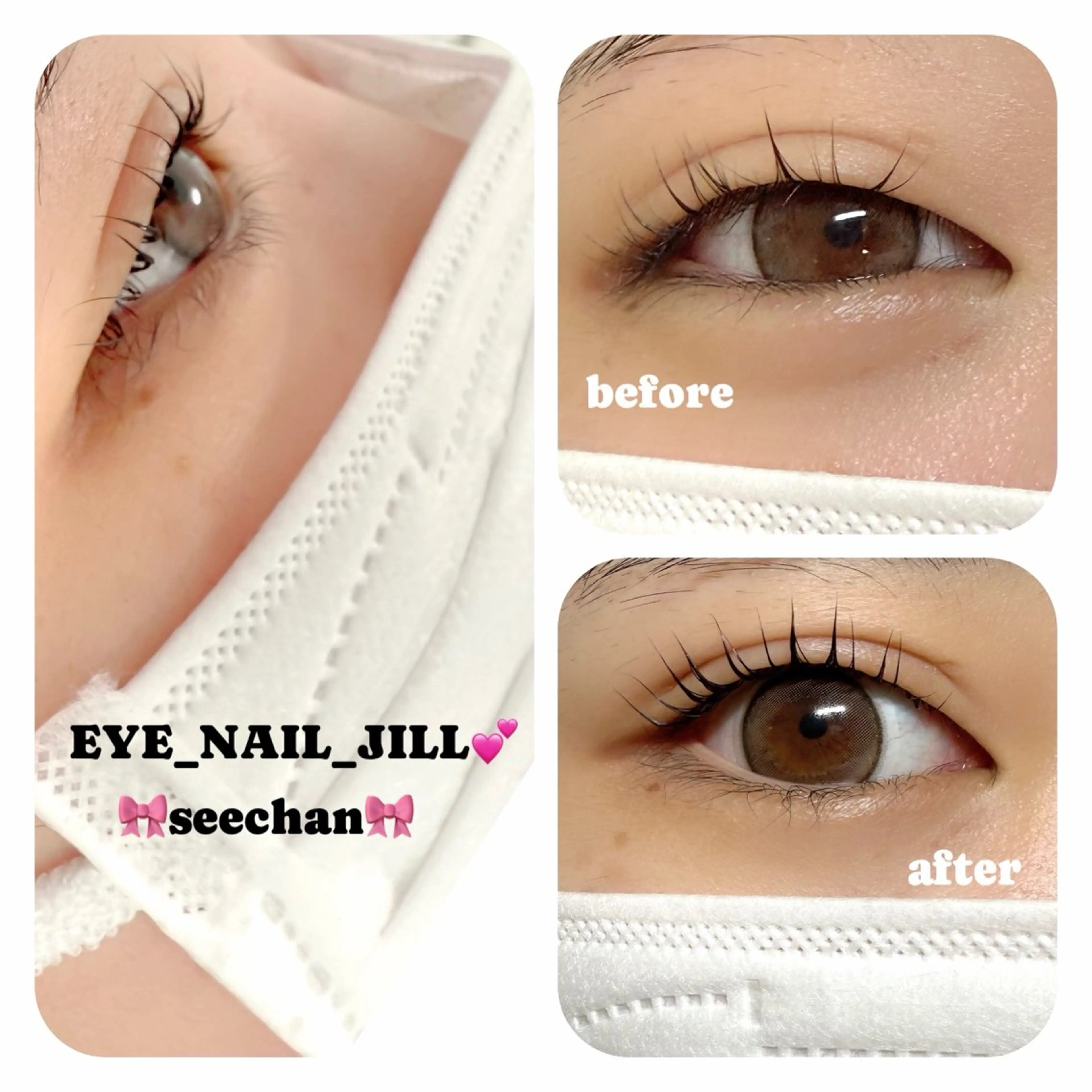 マツエク・マツパ 一重×まつ毛パーマ マツパ JILL seechanのネイルデザイン