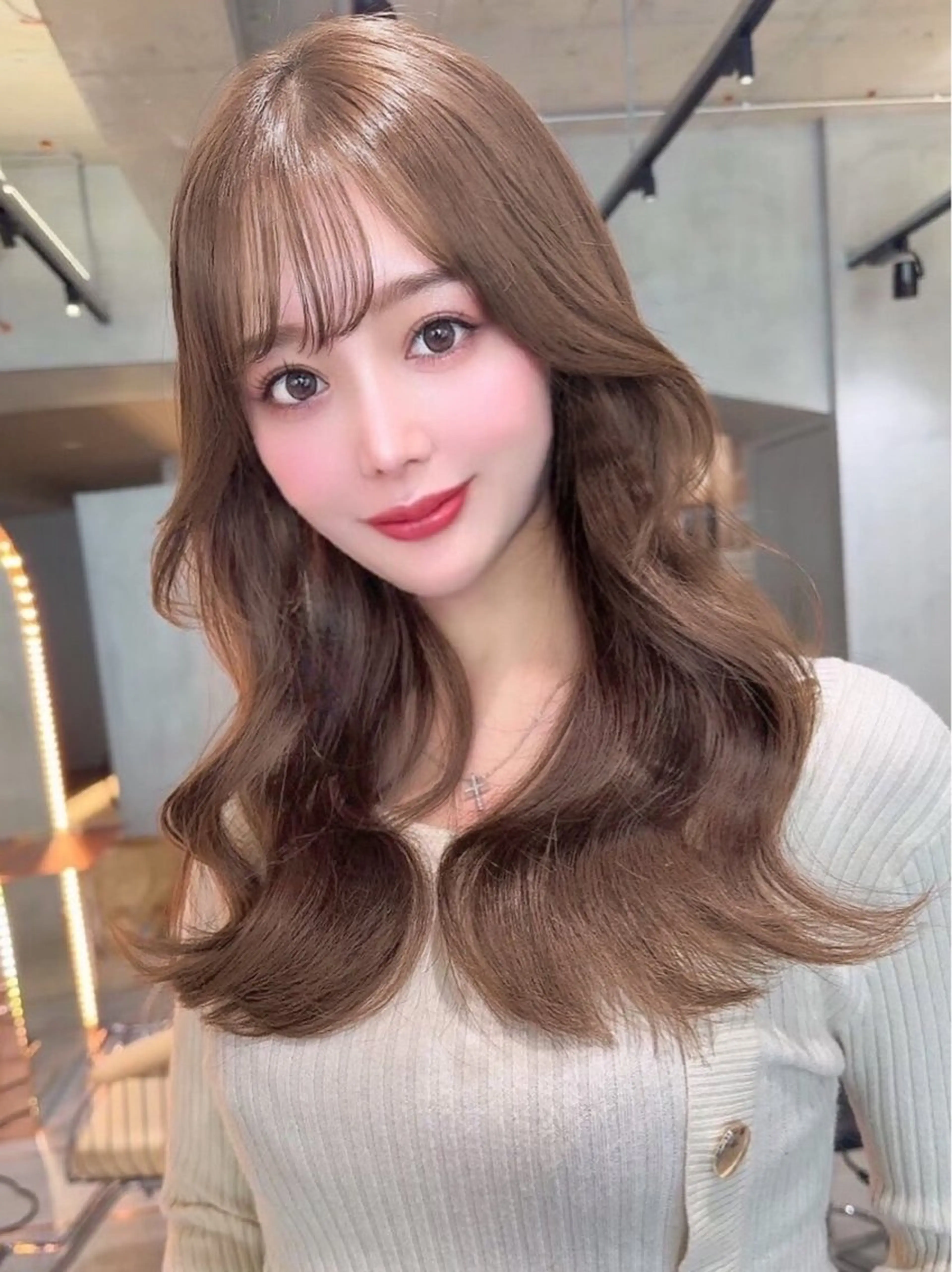 ロング カラー 似合わせカット カット ヘアカラー トリートメント レイヤー/髪質改善 Lond ambreのヘアスタイル