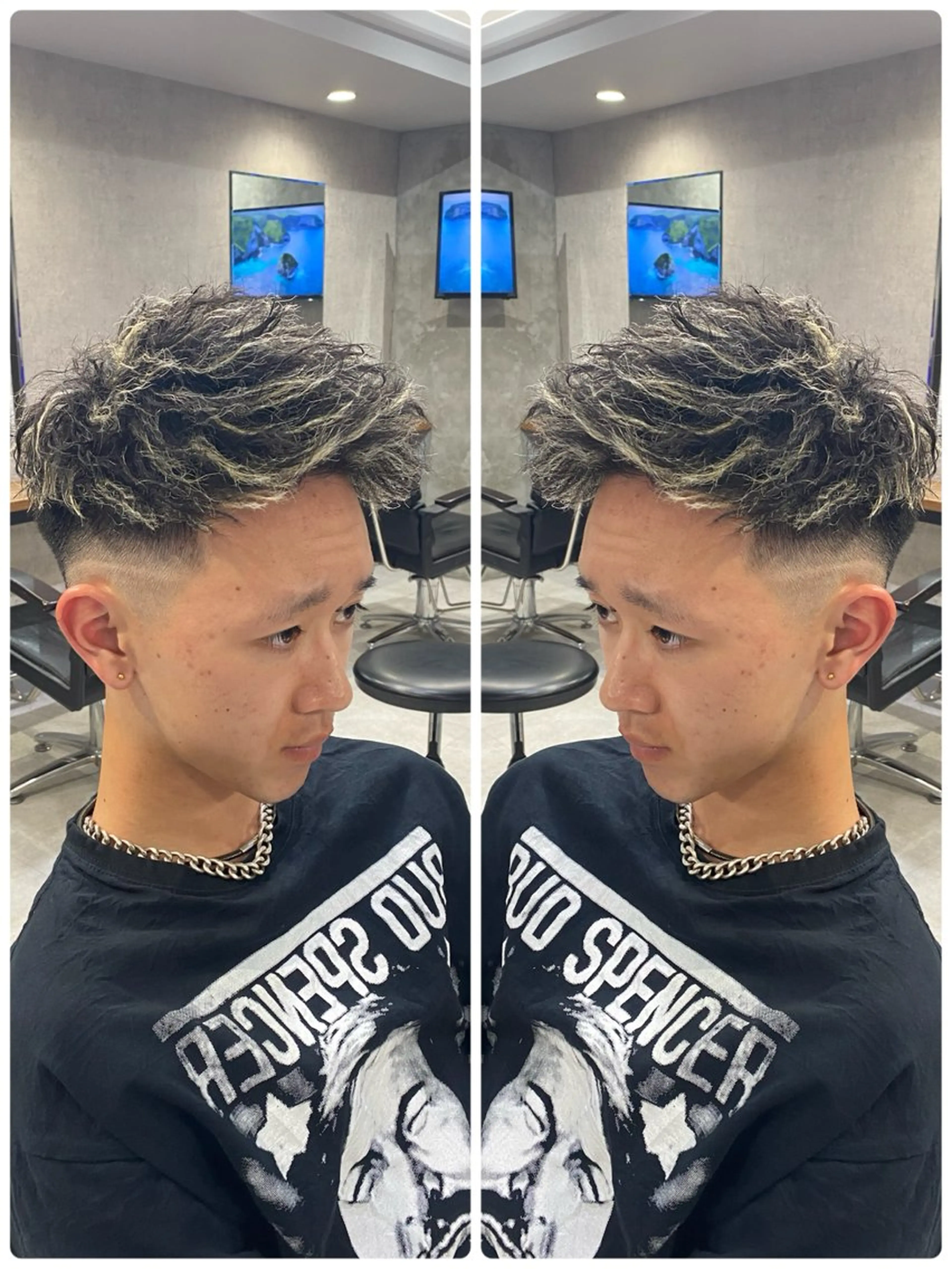 ショート カラー パーマ メンズ カット ヘアカラー パーマ 🐉『メンズ美容師』 吉田龍星🐉のヘアスタイル