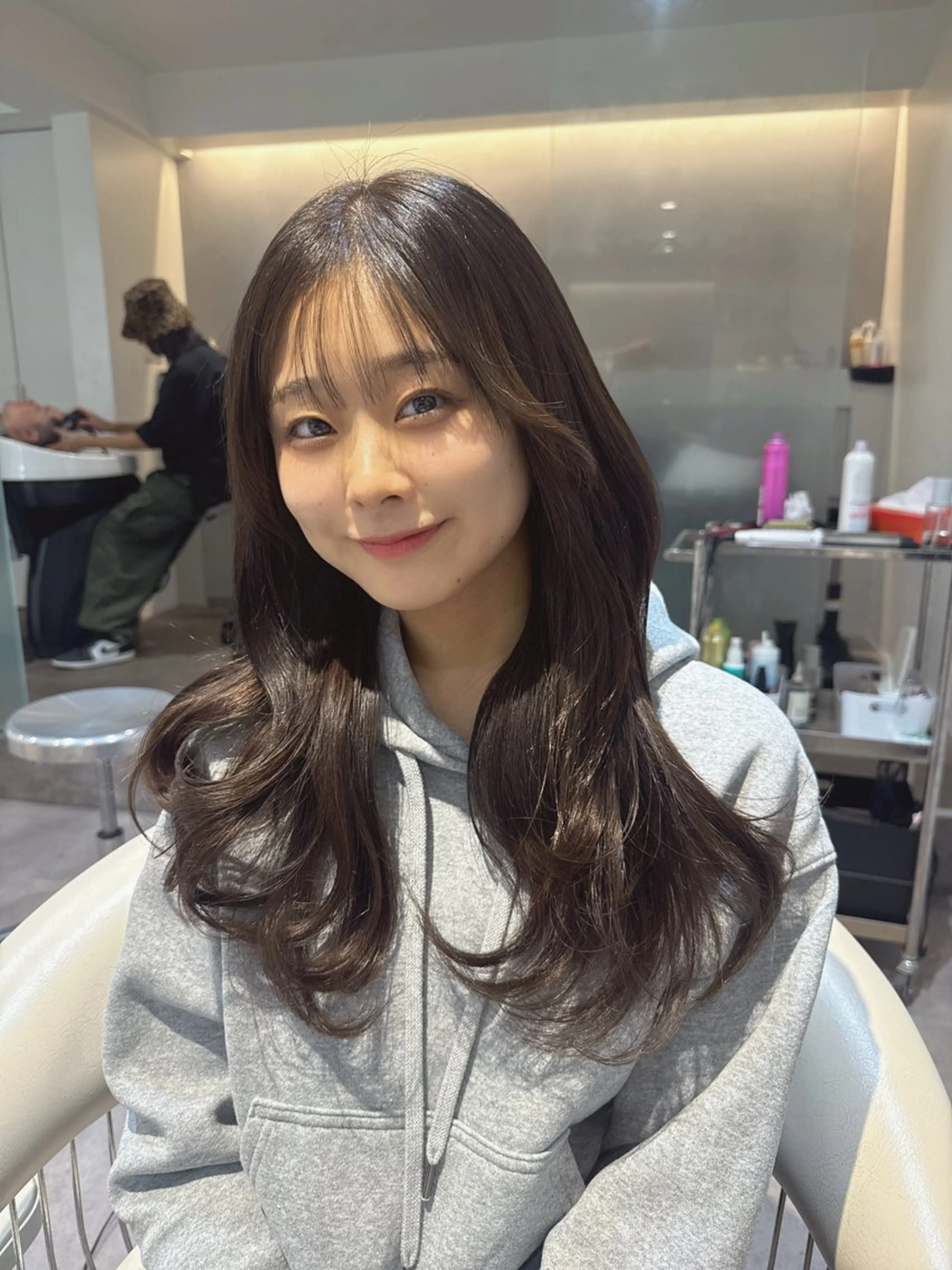 ロング カラー 透明感カラー グレージュ 髪質改善 トリートメント カット ヘアカラー トリートメント 💎透明感カラー特化 💎TAISEIのヘアスタイル