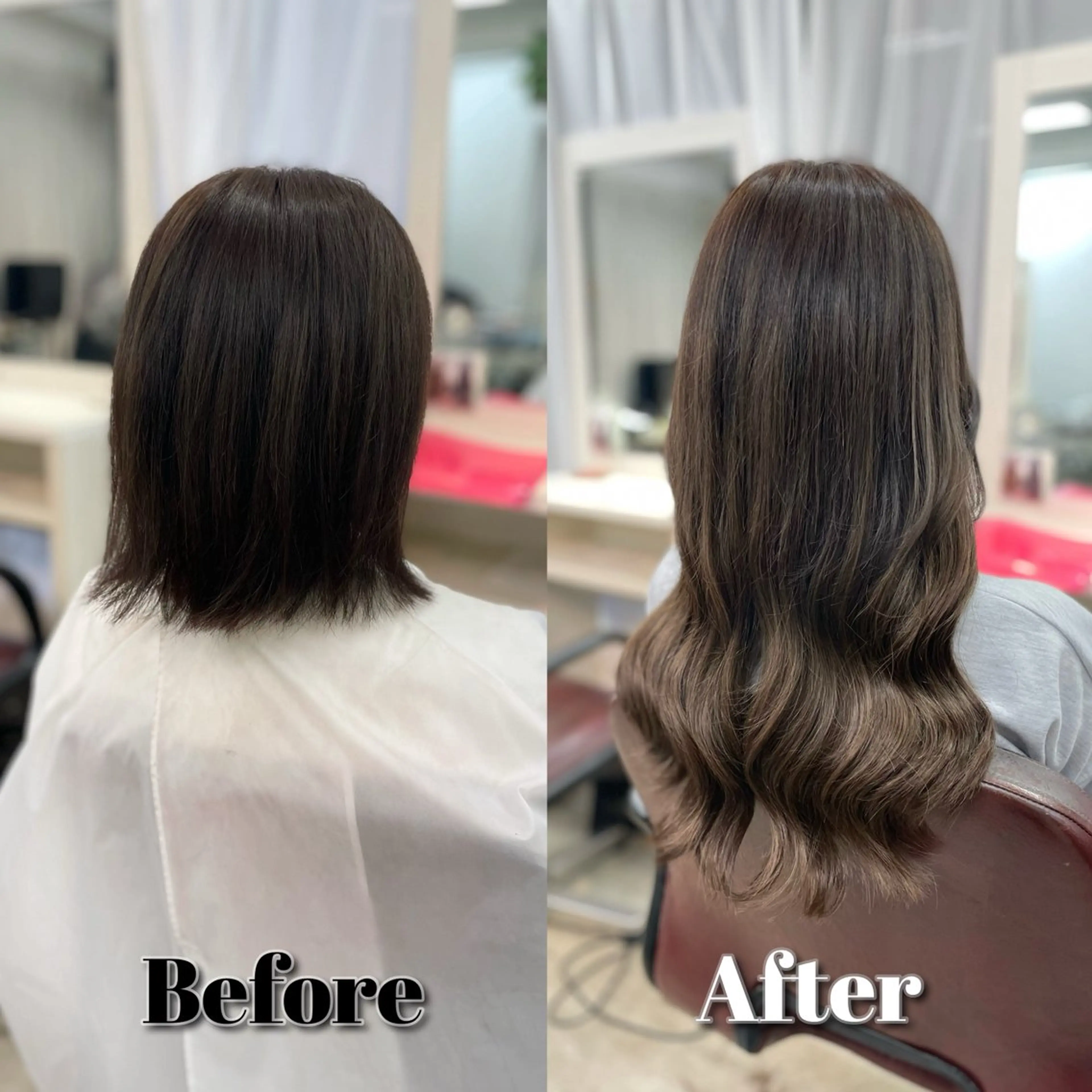 ロング カラー カット ヘアカラー エクステ ヘアセット 韓国ヘア🤍髪質改善 🇰🇷AKANEのヘアスタイル