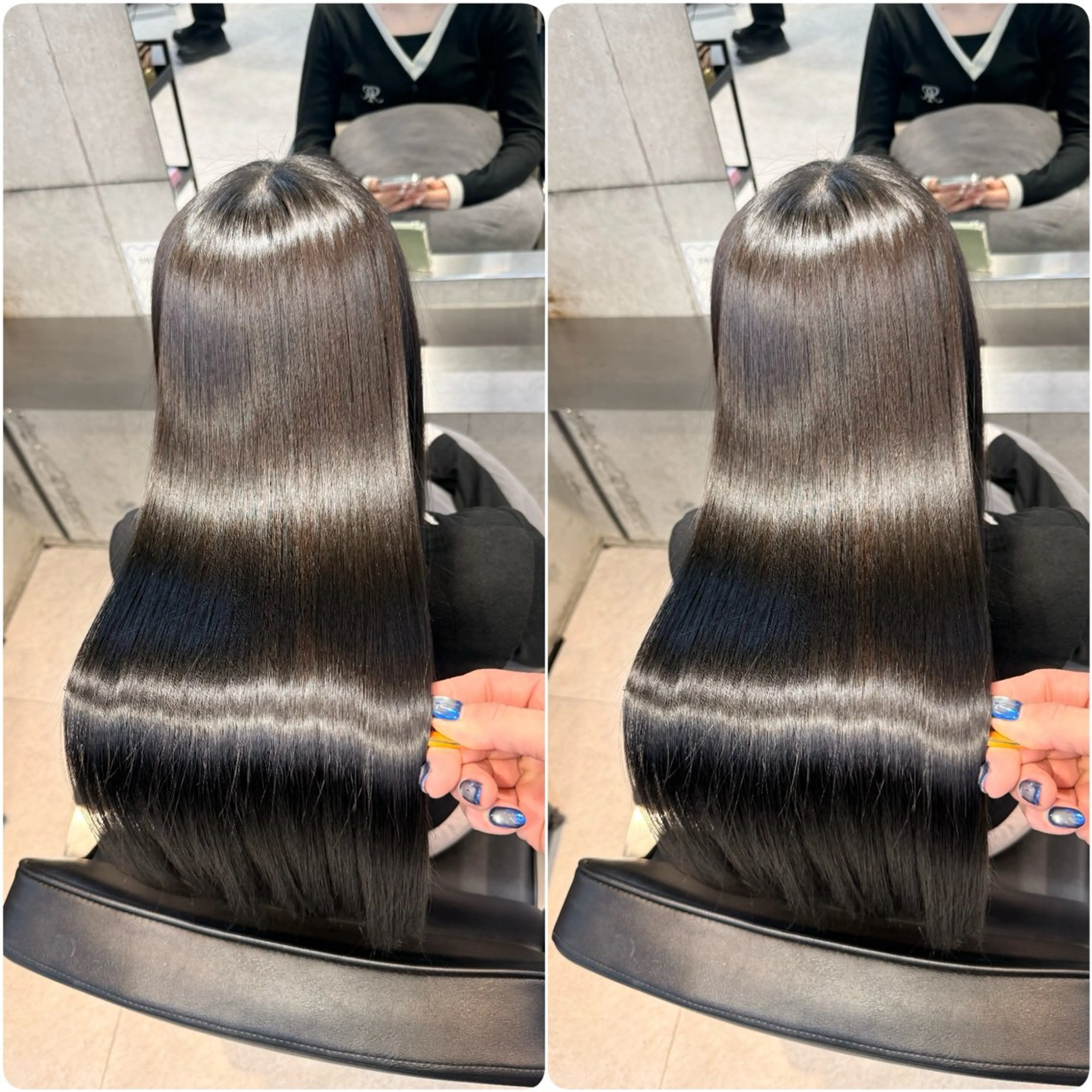 🌹リニューアル特典☺️前髪カット+縮毛矯正+薬剤除去+髪質改善の写真