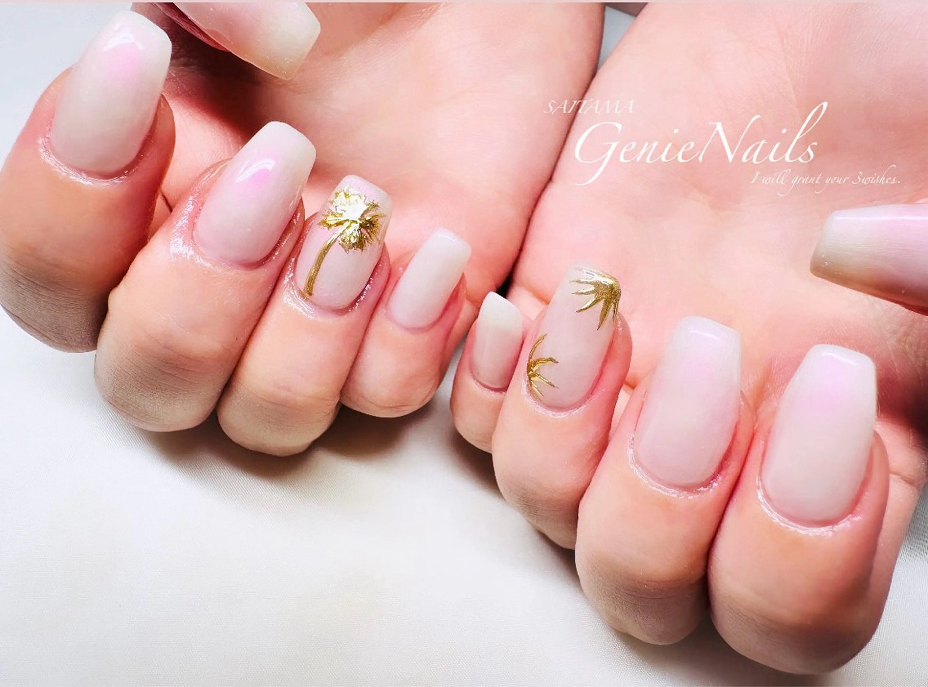 メンズ ネイル アートネイル 長さ出し 氷ネイル・うるうるネイル ロングネイル 持ち込み Genie Nailsのネイルデザイン