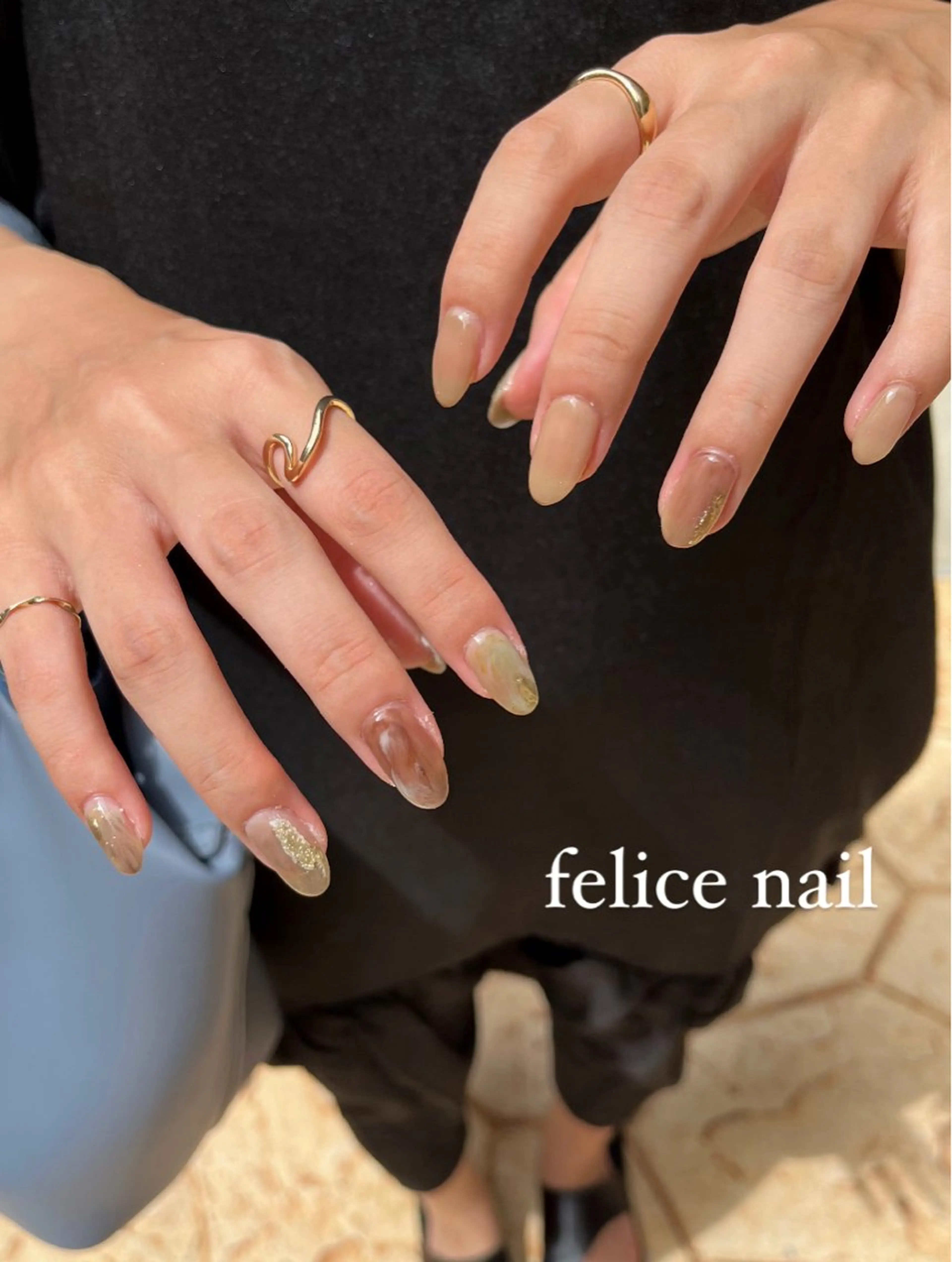 ネイル ジェルネイル ニュアンスネイル パラジェル felice nailのネイルデザイン
