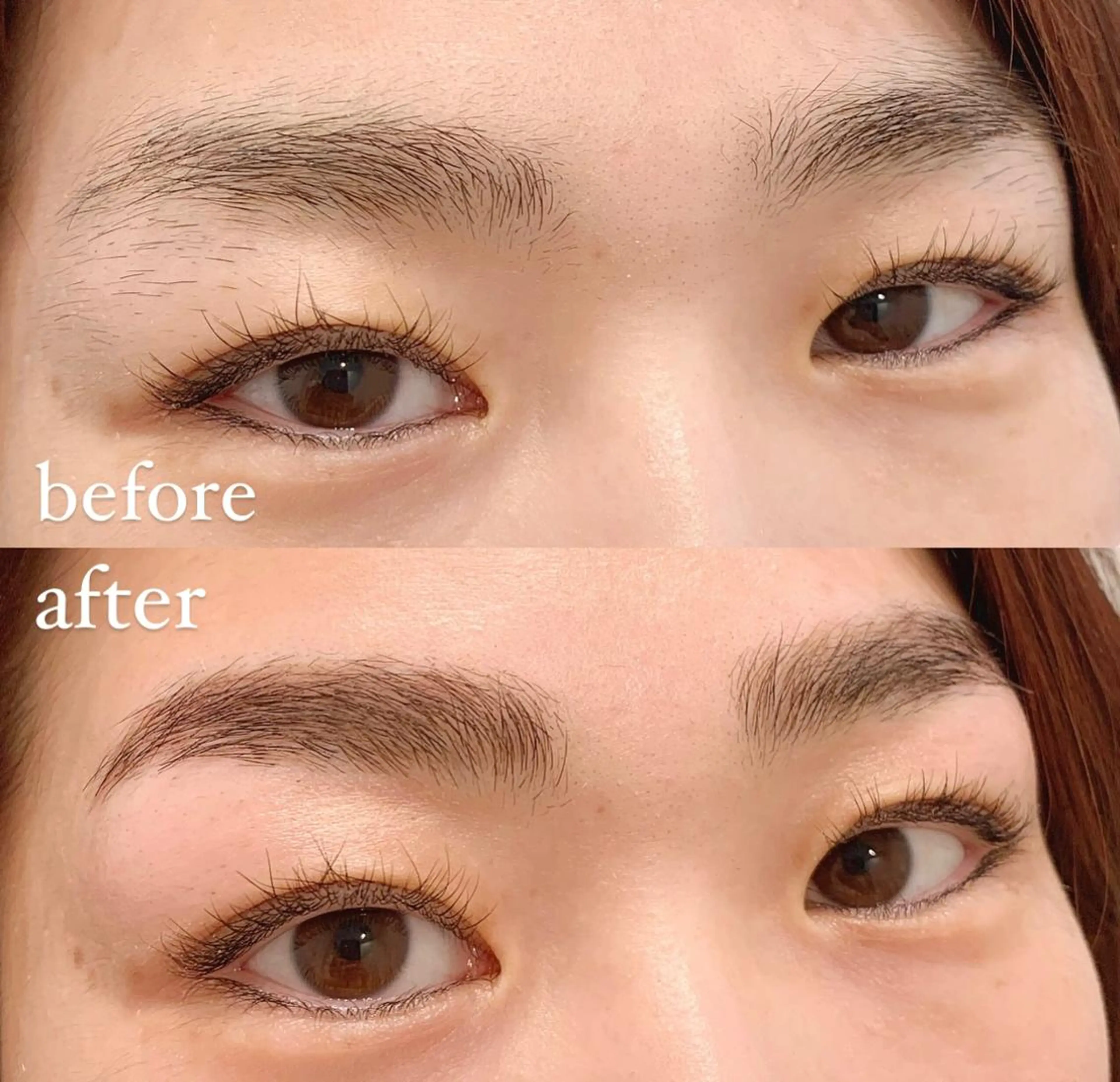 アイブロウ 眉カラー ハリウッドブロウリフト 眉毛ワックス脱毛 charmeis所属・. mihoのマツエク・マツパデザイン