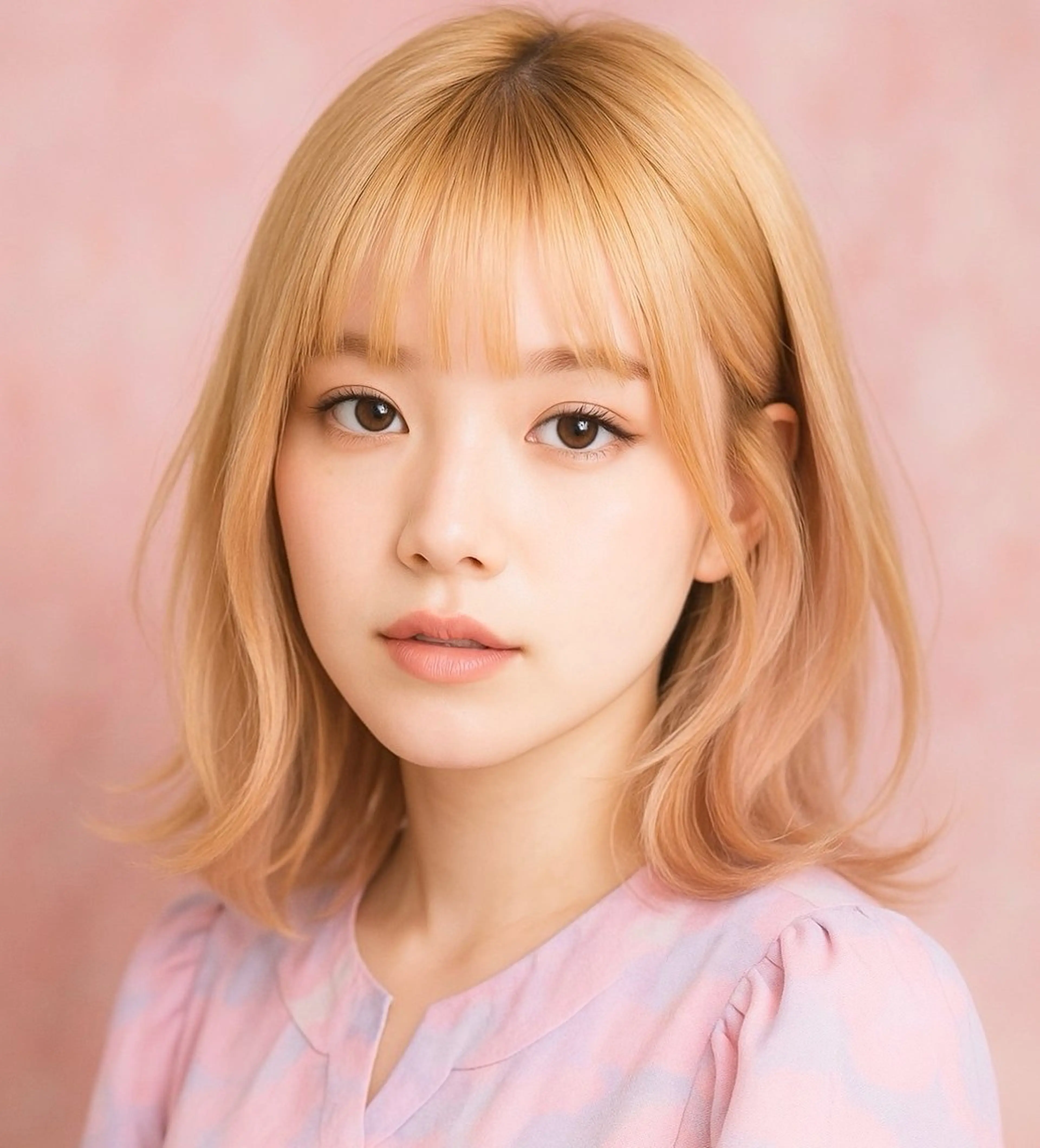 ミディアム カット ヘアカラー うる艶ワンカラー/ 似合わせ 中野拓侍のヘアスタイル