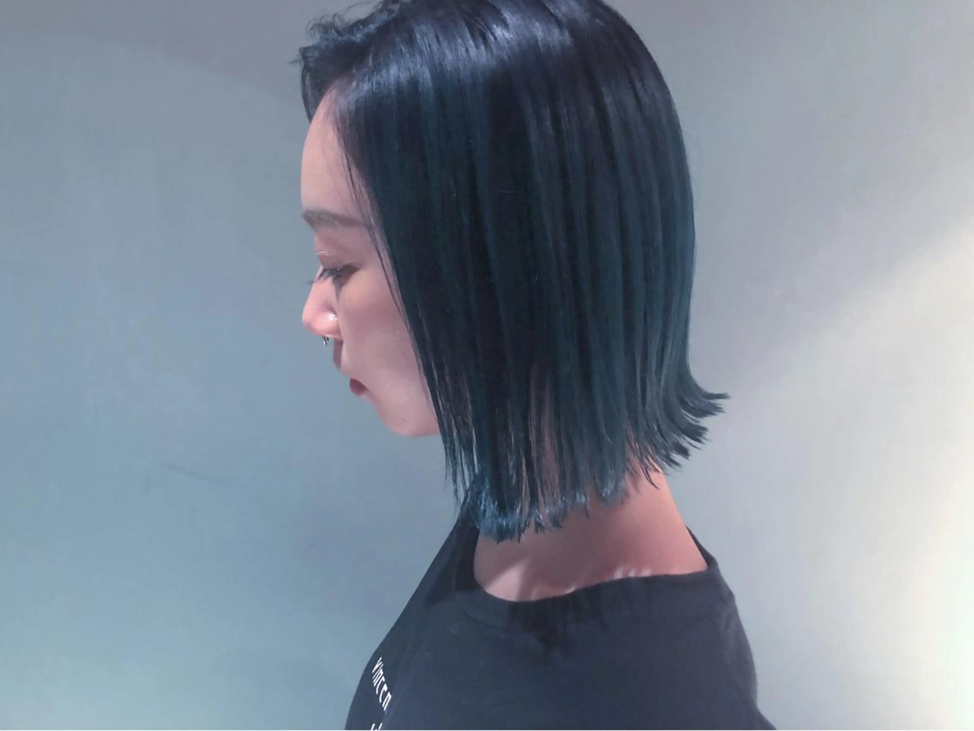 ミディアム カラー ブルーカラー Hairsalon F＋Moana by　HEADLIGHT所属・salonF 🔸hamaのマツエク・マツパデザイン