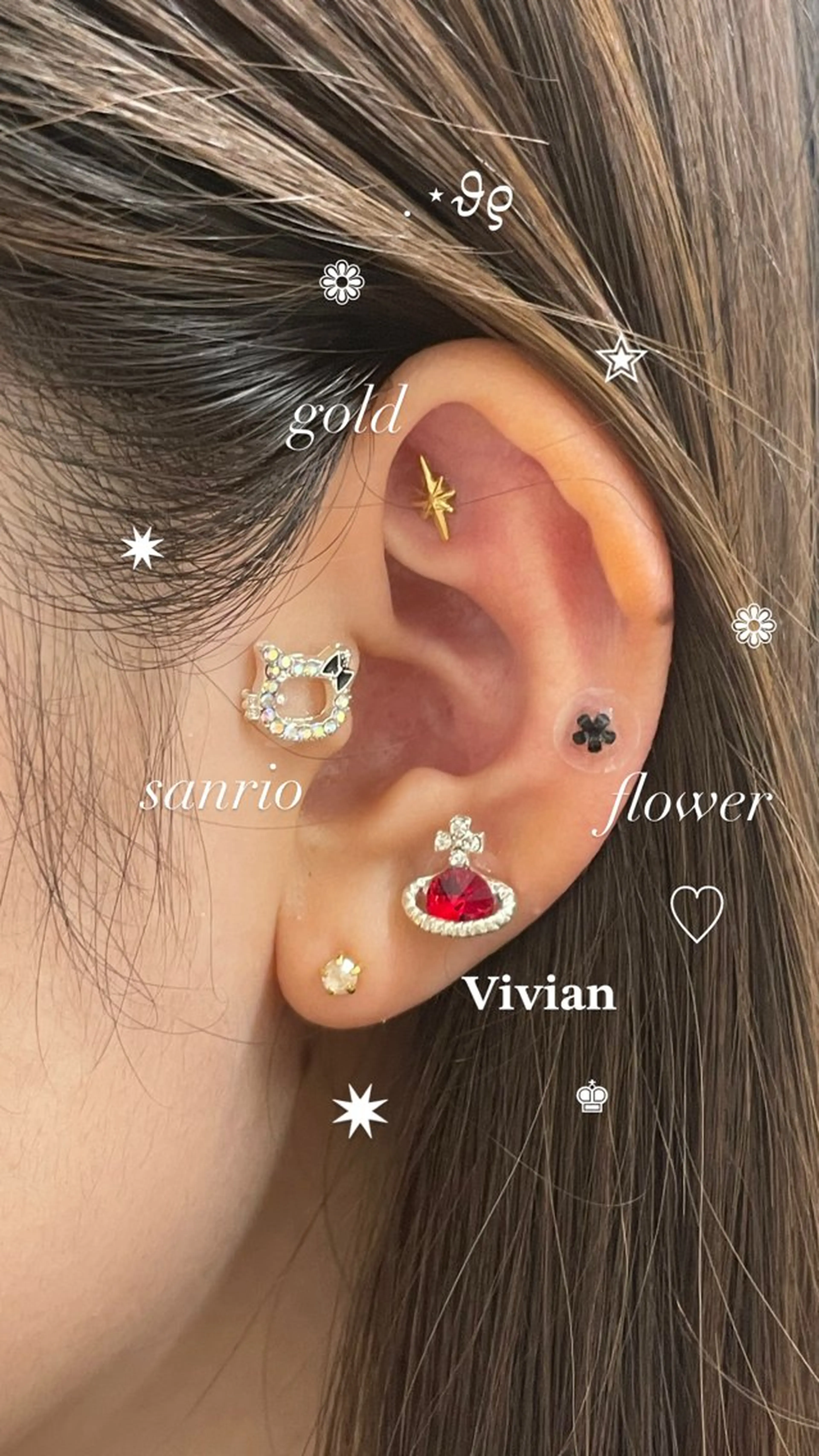 マツエク・マツパ マツパ N〜Nail&Eyelashサロン〜所属・💎N💎アイ&耳. ボディージュエリーのマツエク・マツパデザイン