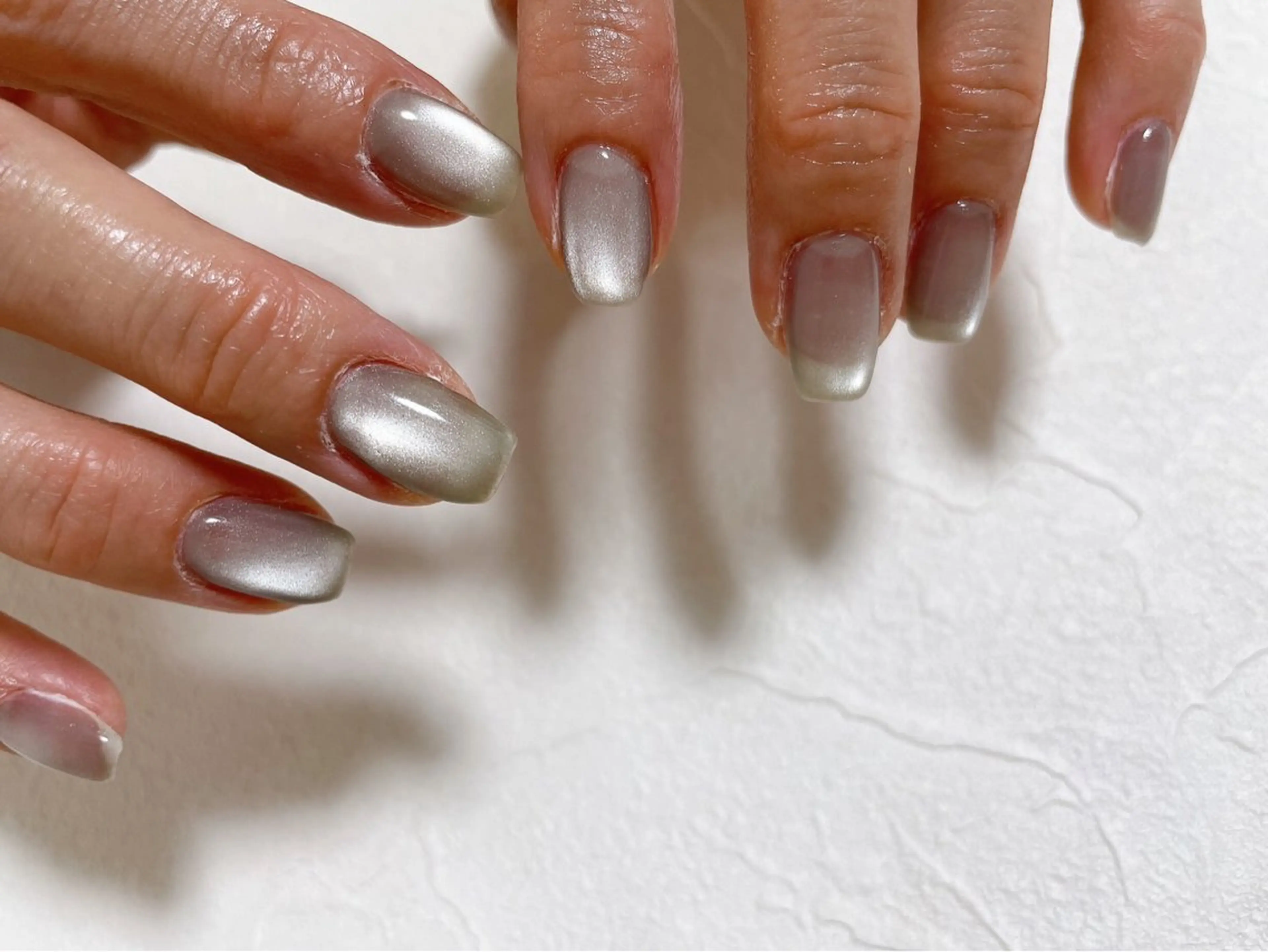 ネイル オーロラネイル フットネイル フレンチネイル ジェルネイル 韓国ネイル Mogu nail 二子玉川のネイルデザイン