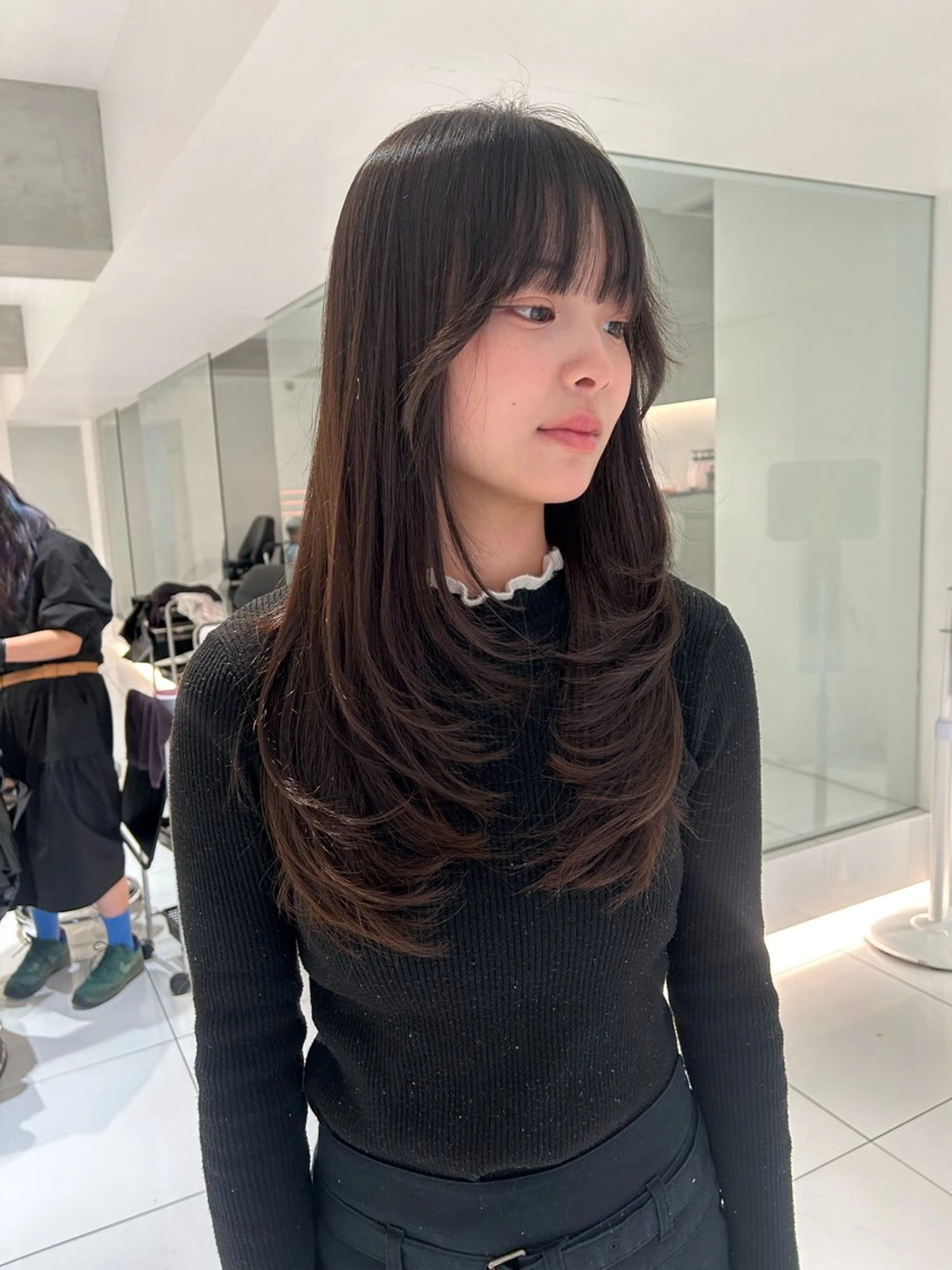 ロング カラー レイヤーカット カット ショートカット募集中 /NAGISAのヘアスタイル