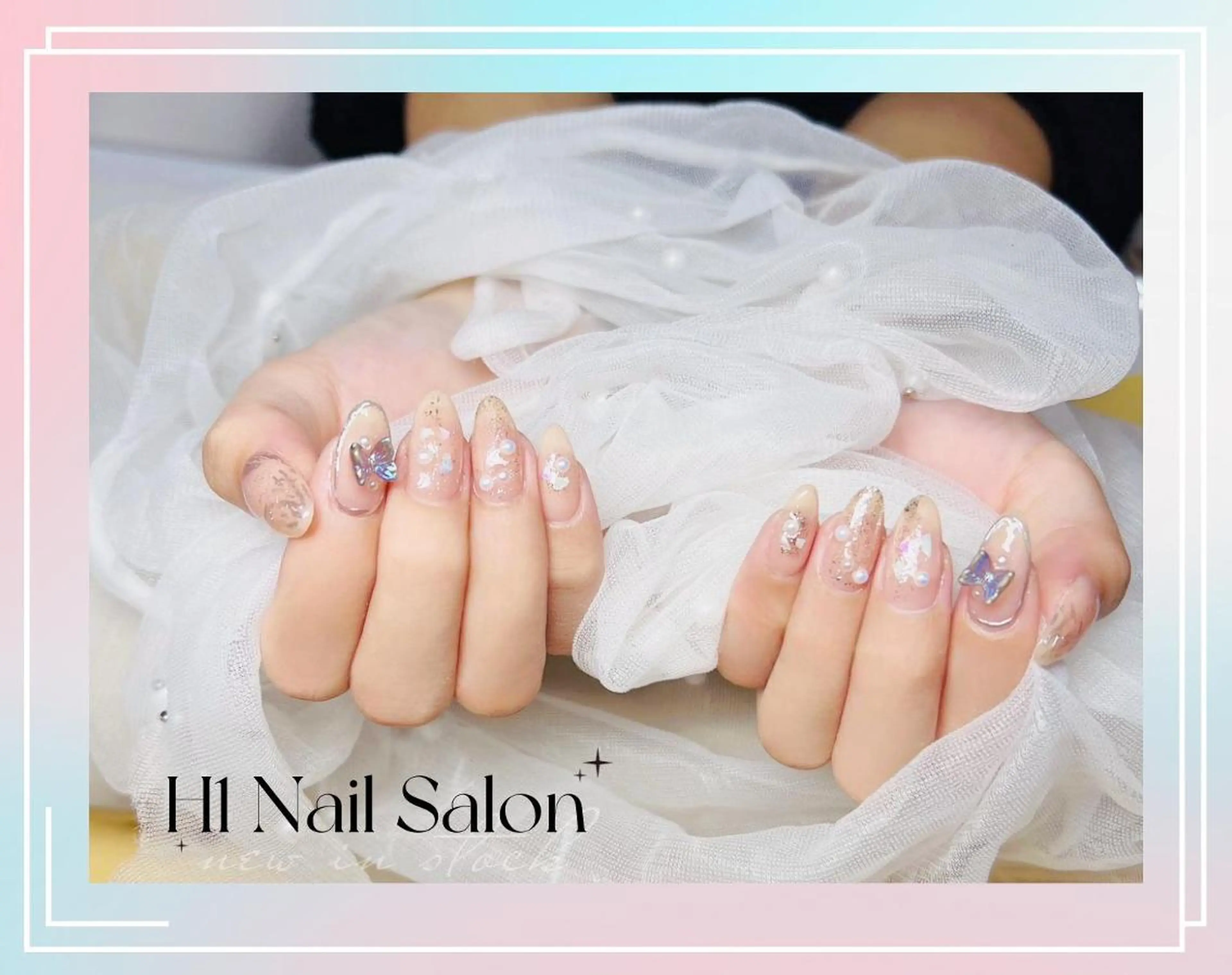 セミロング ハンドネイル H1 ネイル サロンのネイルデザイン